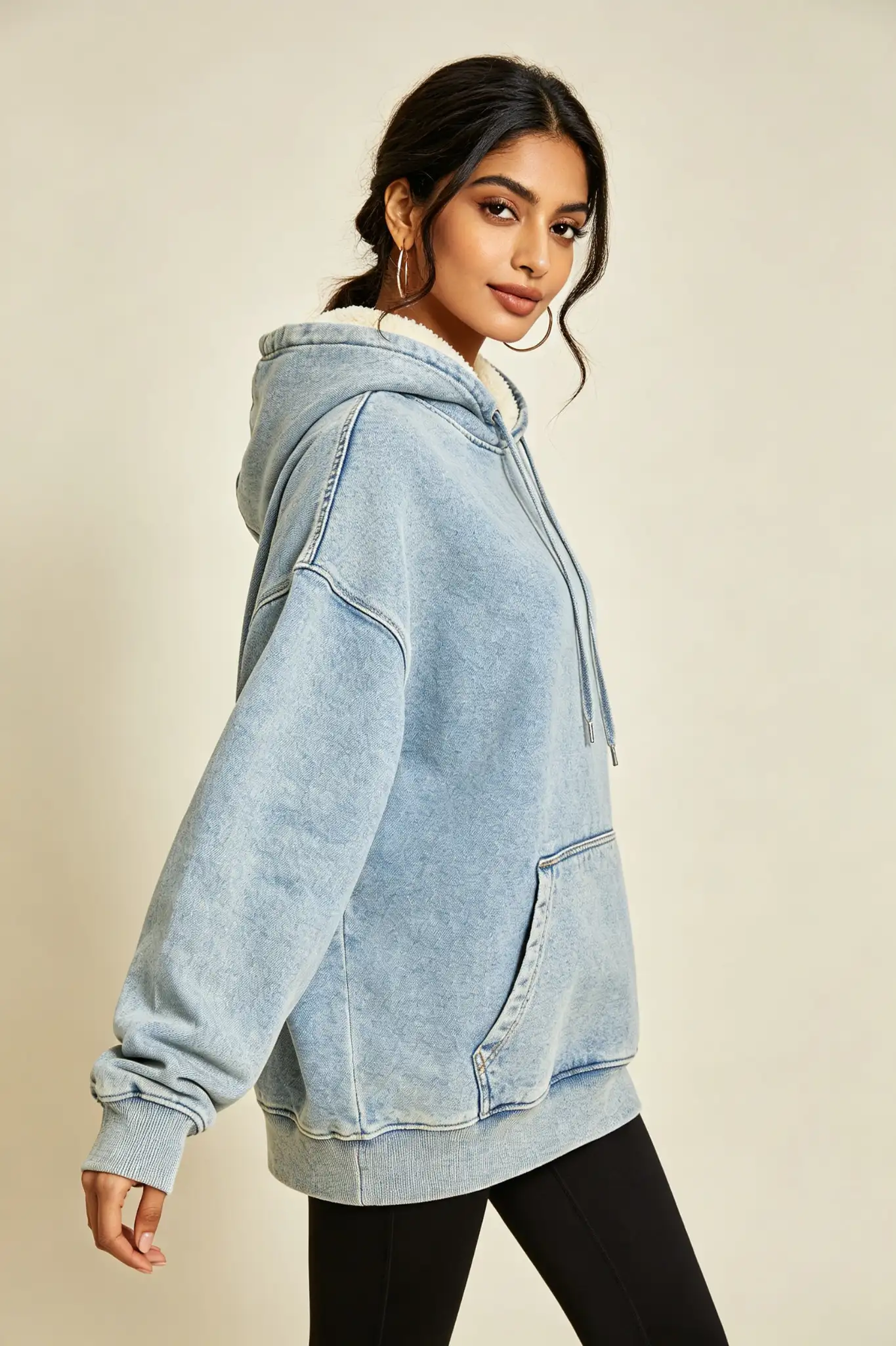Light Blue Wash Hoodie - image 3