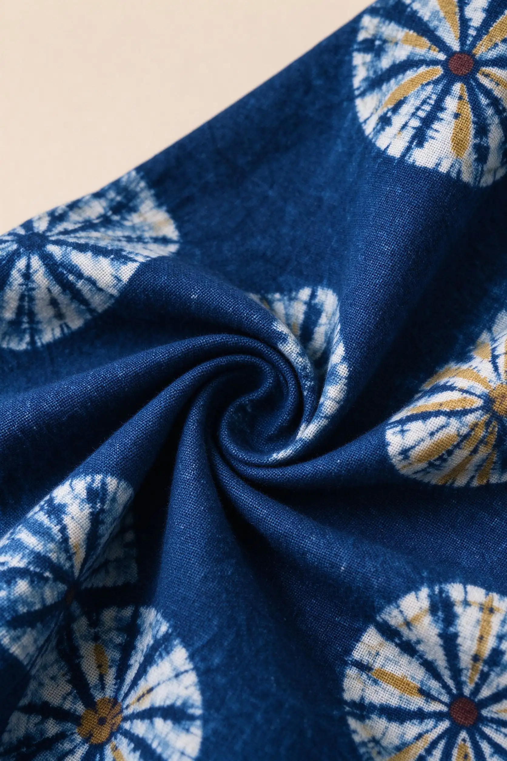 Cotton Block Print Dupatta - Indigo - image 5