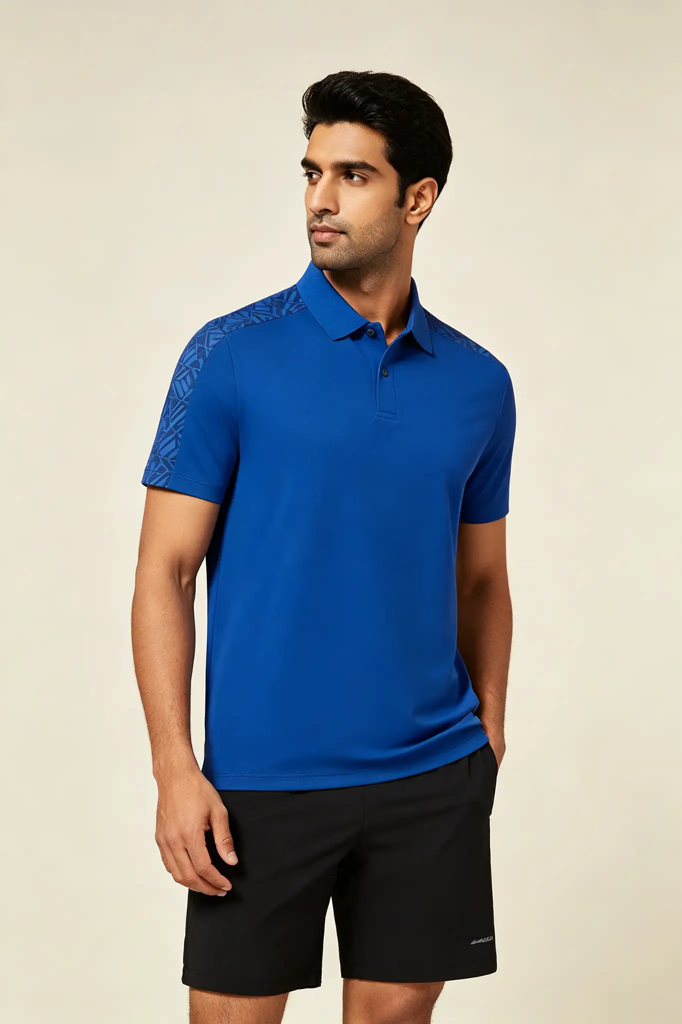 Royal Blue Printed Polo - Sporty - image 2