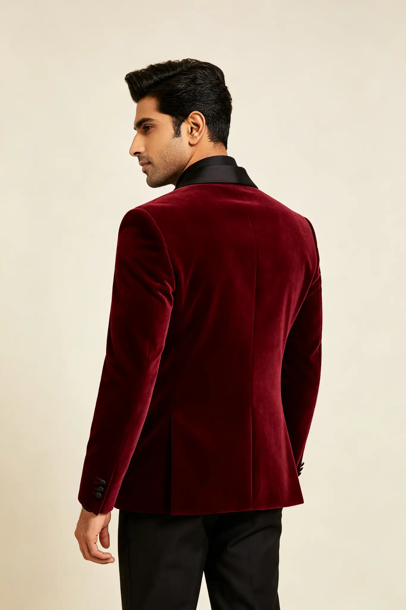 Maroon Velvet Blazer - Festive - image 4