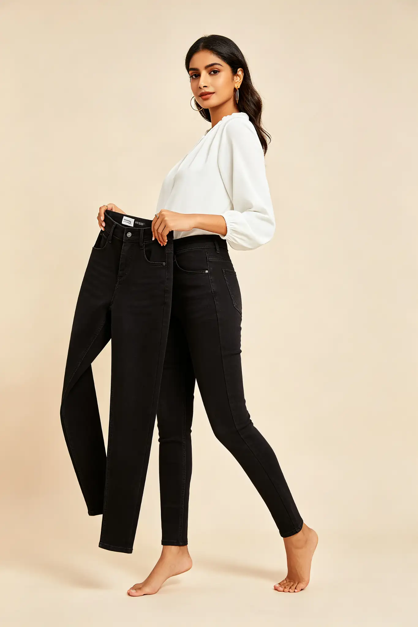 Premium Black Skinny Jeans - High Waist - image 3