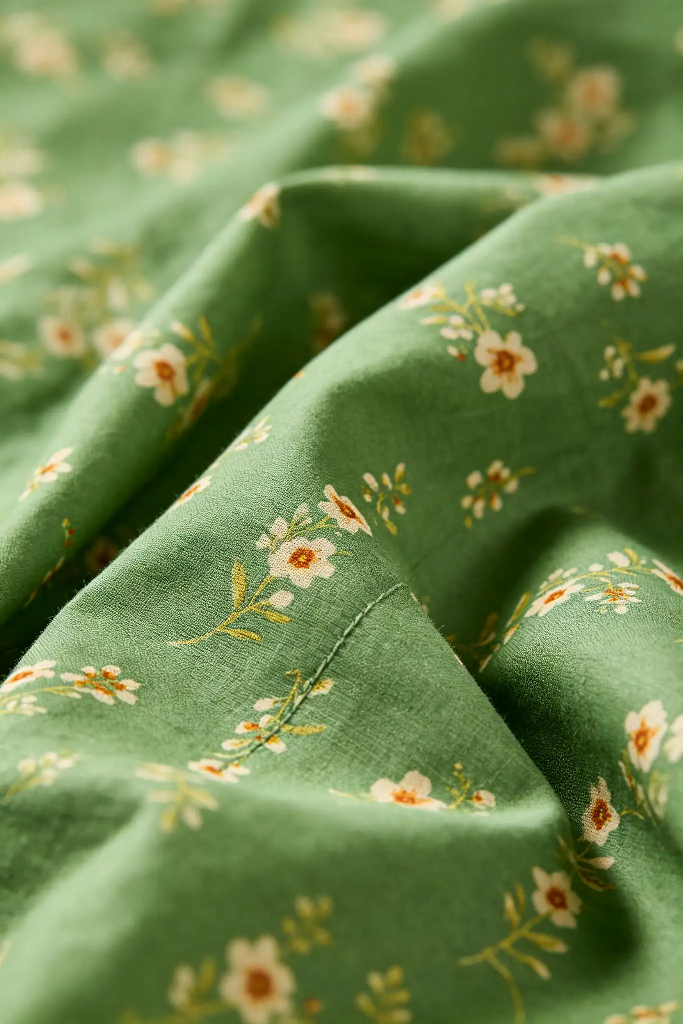 Cotton Straight Cut Suit - Green Print - image 6