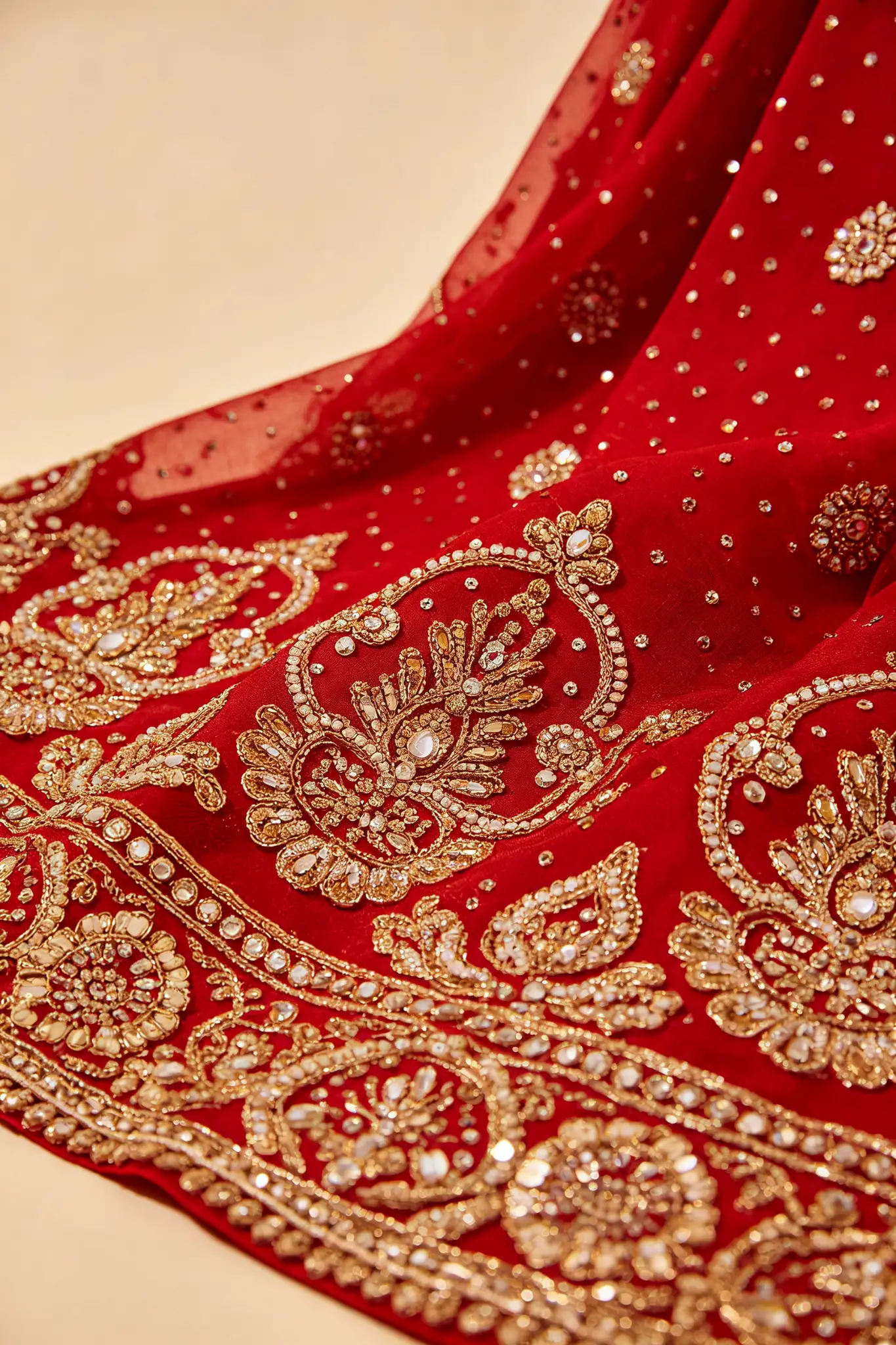 Bridal Red Lehenga Choli - Heavy Embroidery - image 5