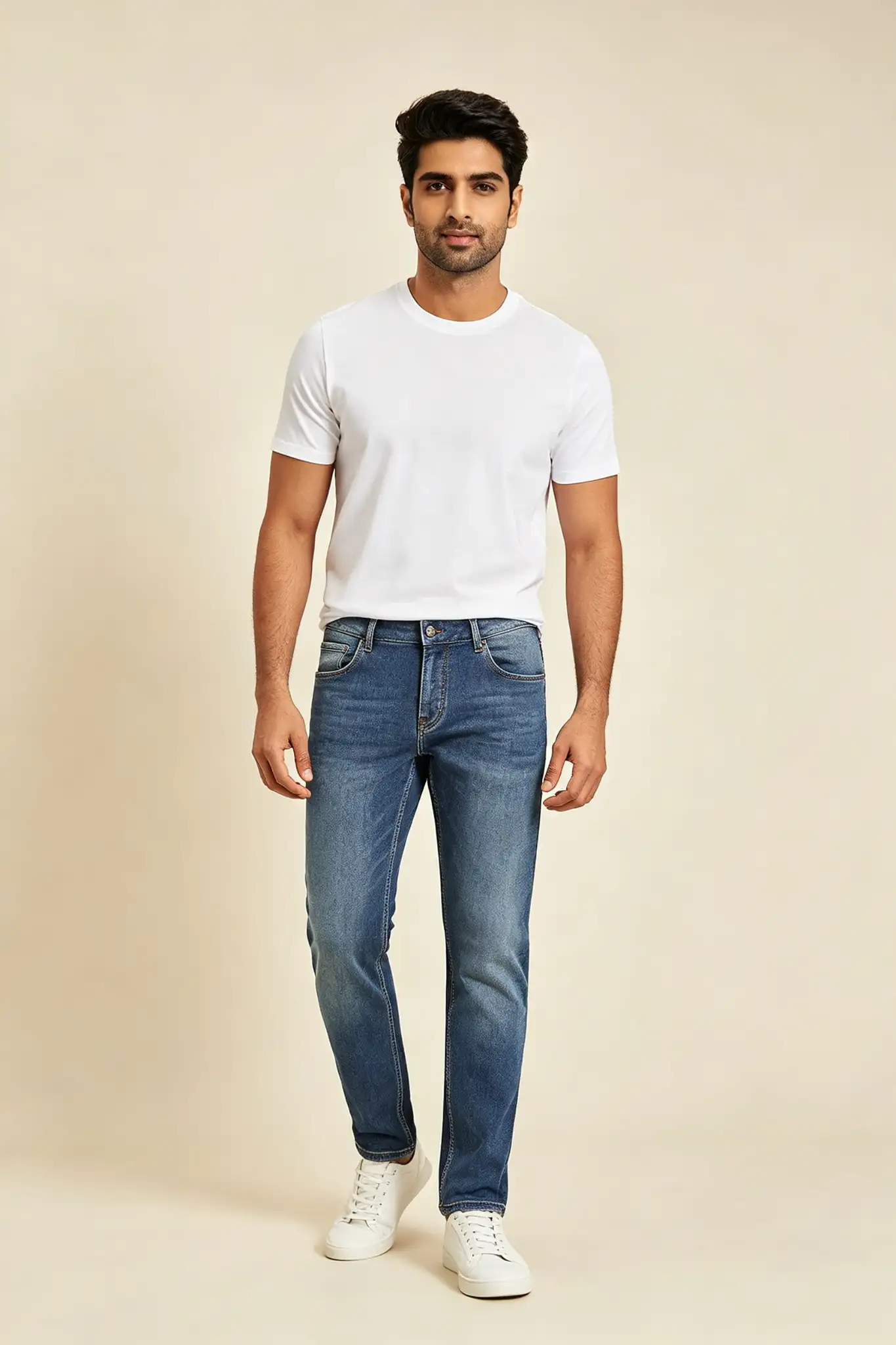 Medium Blue Regular Fit Jeans - image 2