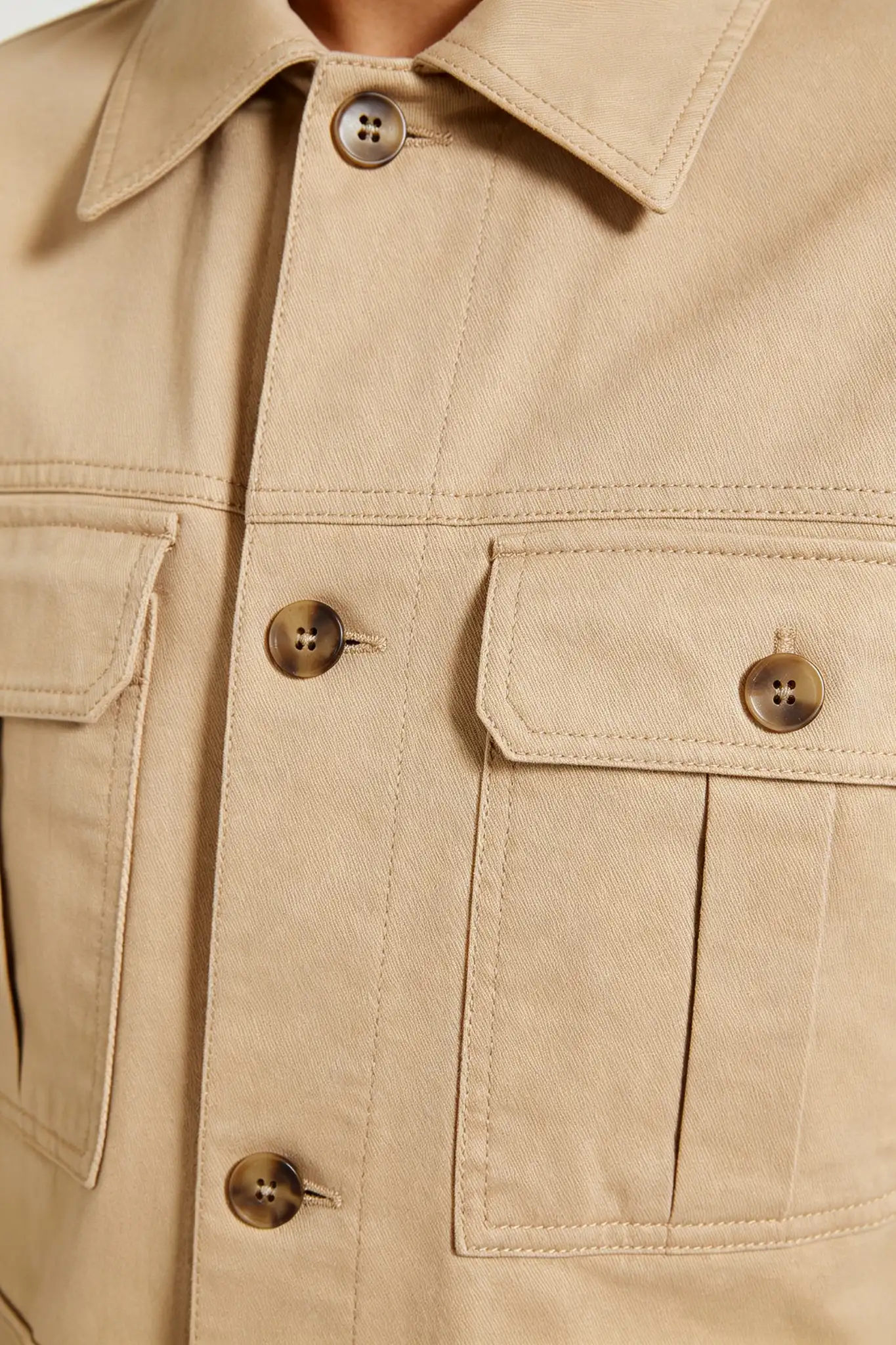 Beige Cotton Utility Jacket - image 6
