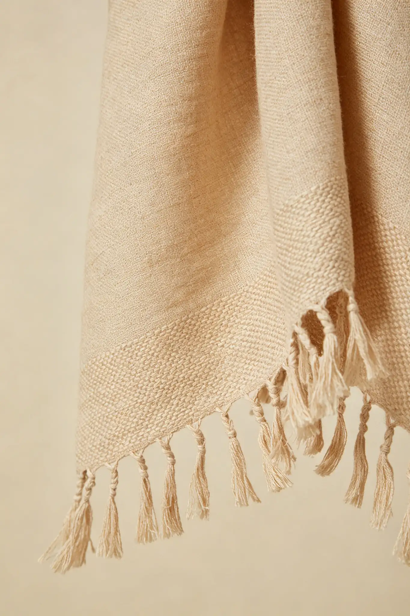 Linen Dupatta - Beige - image 6
