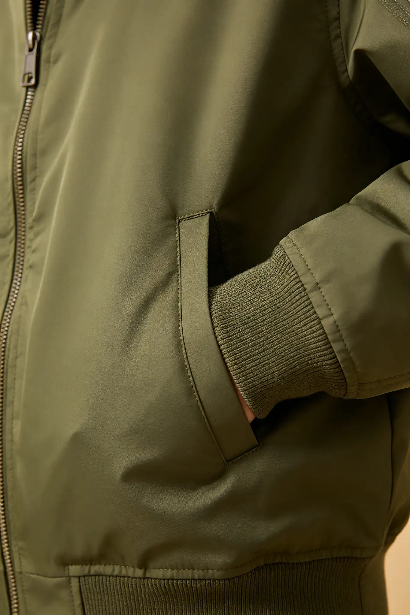 Olive Green Bomber Jacket - Casual - image 6