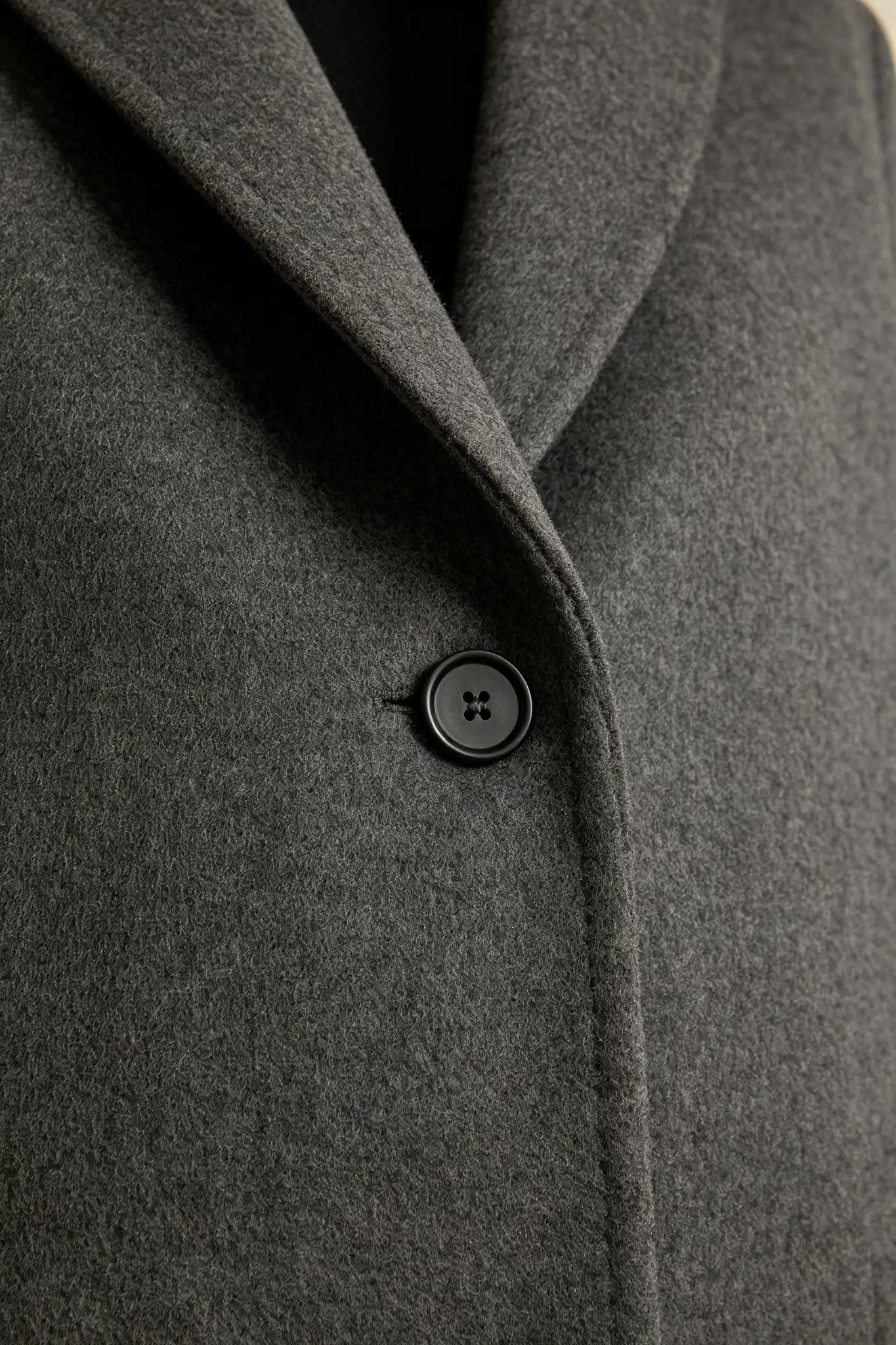 Charcoal Grey Wool Blend Overcoat - image 5