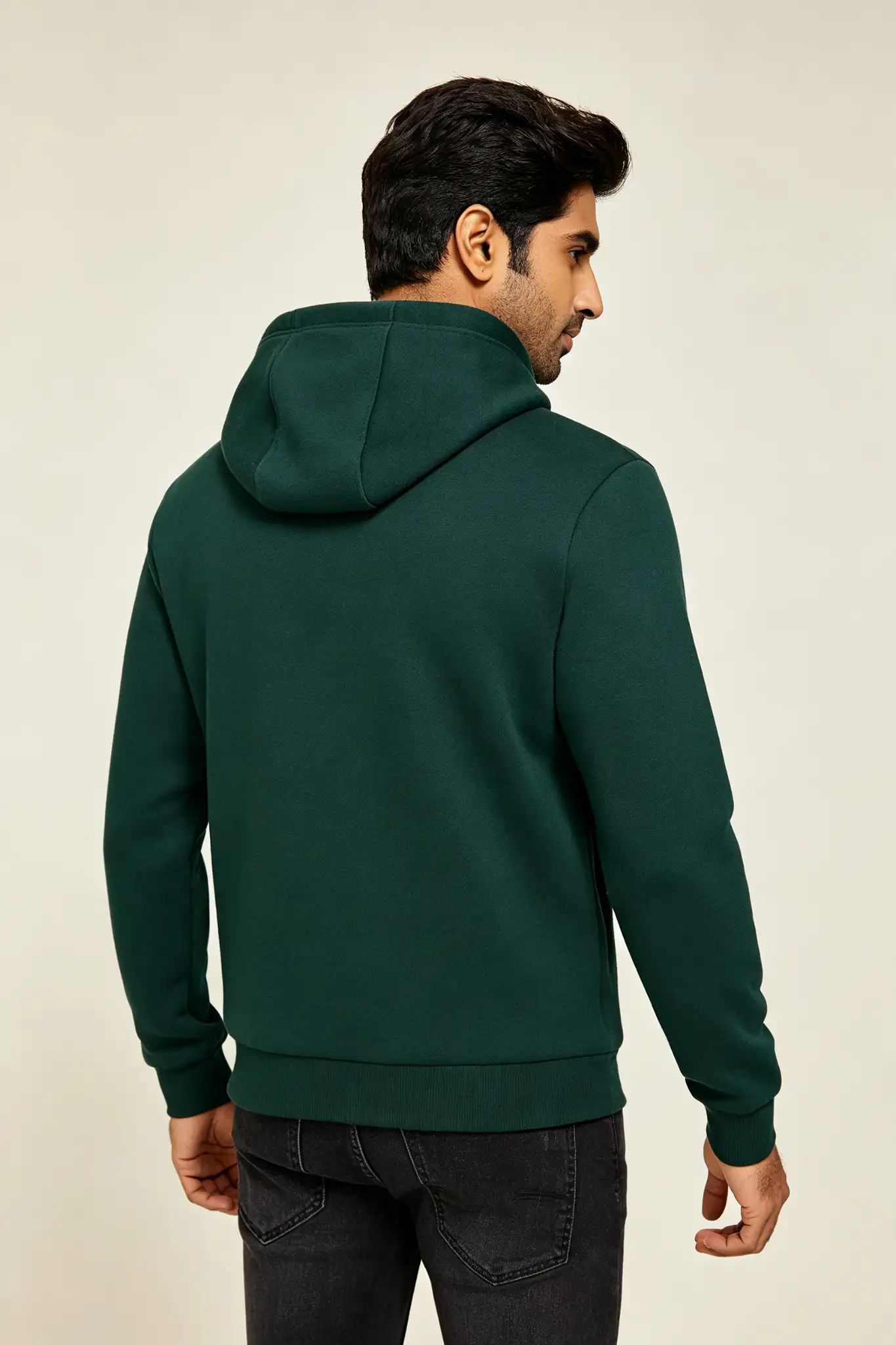 Dark Green Pullover Hoodie - Winter - image 4