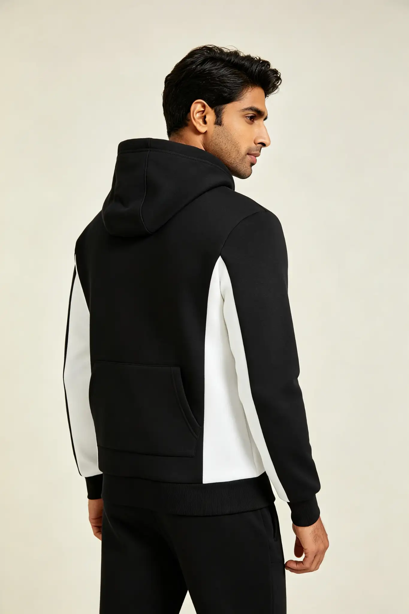 Black & White Colourblock Hoodie - image 4