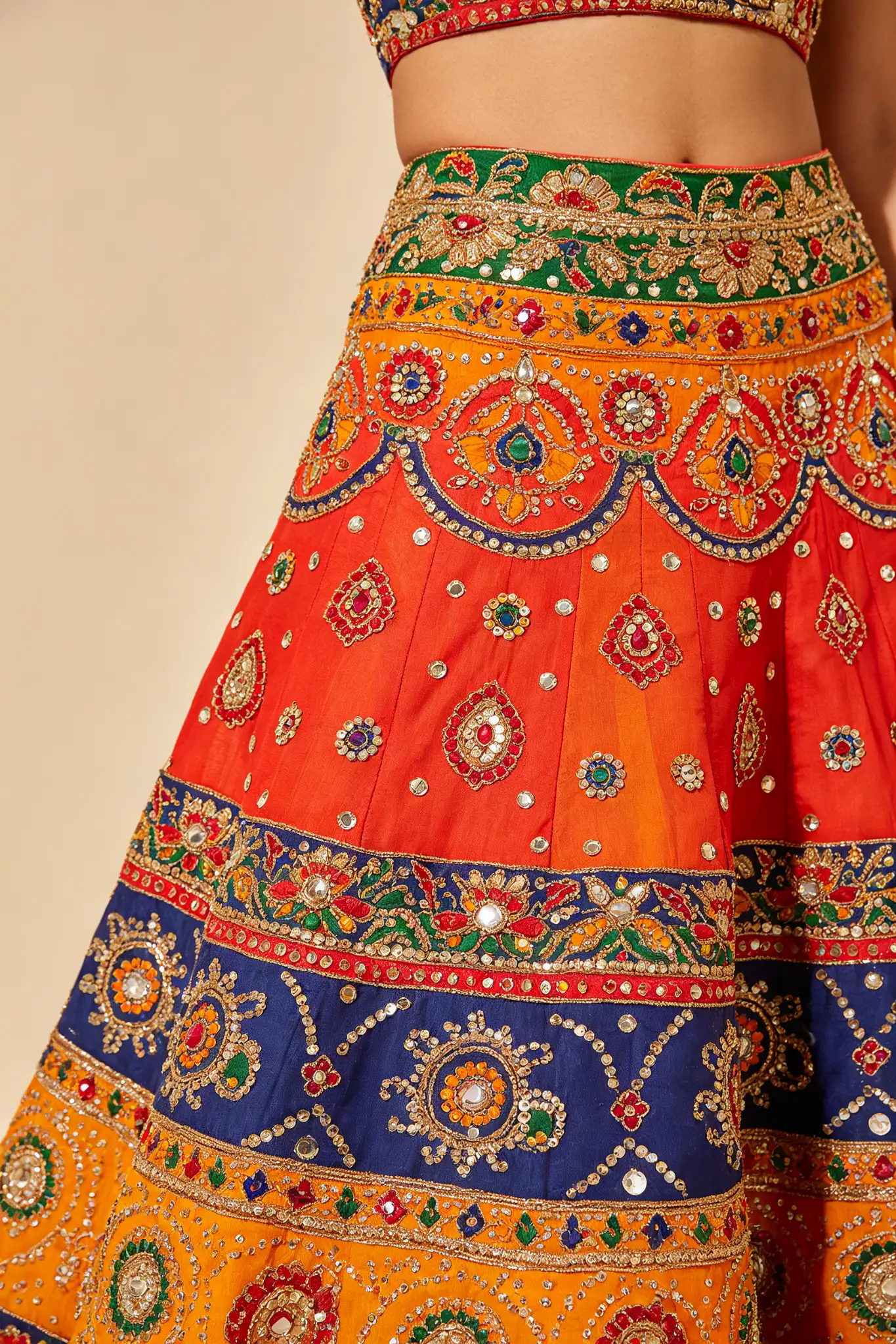 Multicolour Garba Lehenga - Navratri - image 6