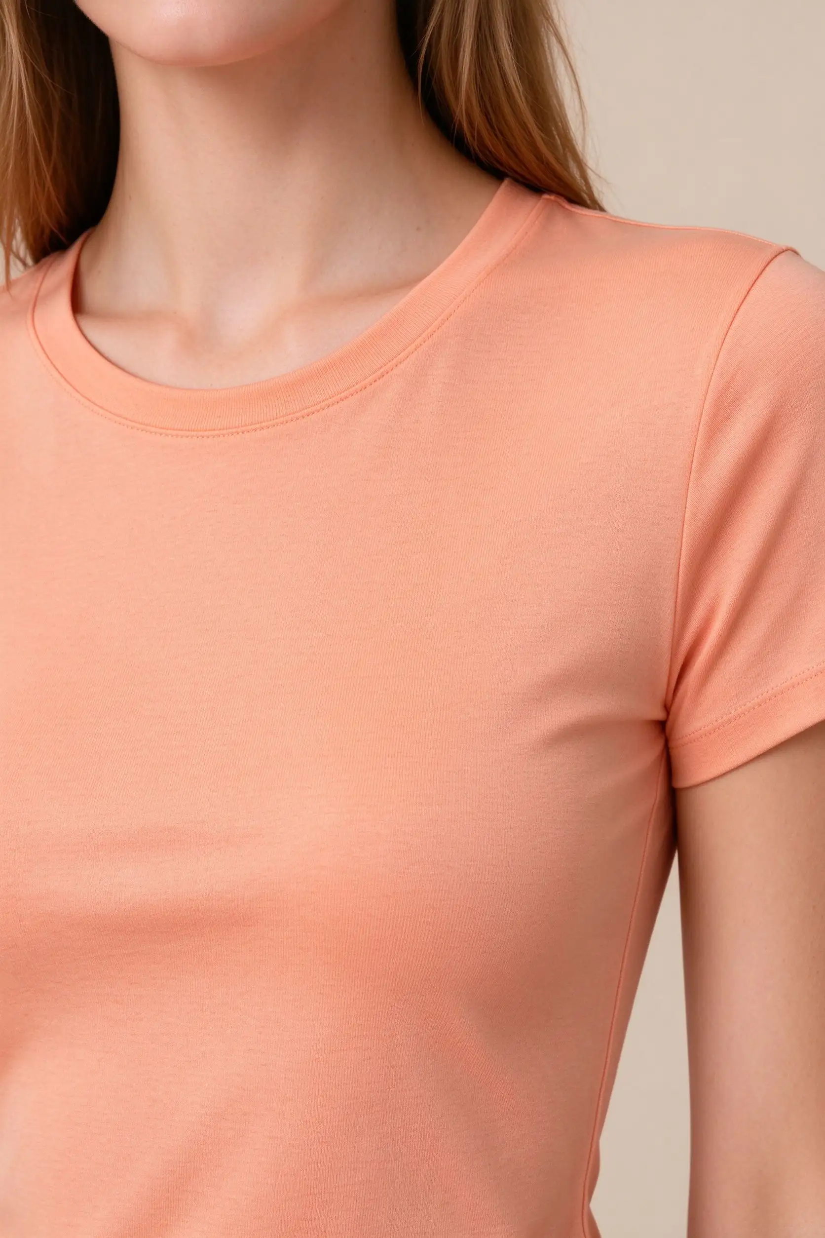 Peach Fitted T-Shirt - Casual - image 6