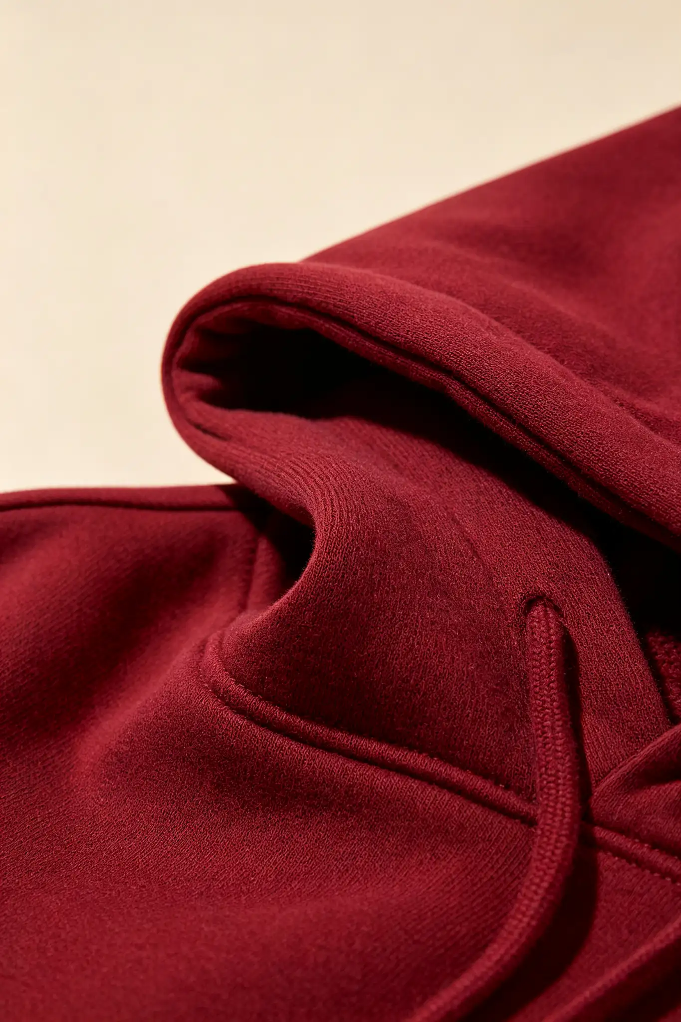 Maroon Cropped Zip Hoodie - image 5