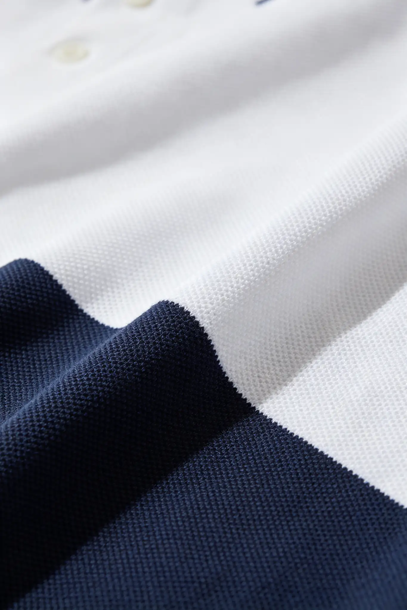 White & Navy Colourblock Polo - image 5