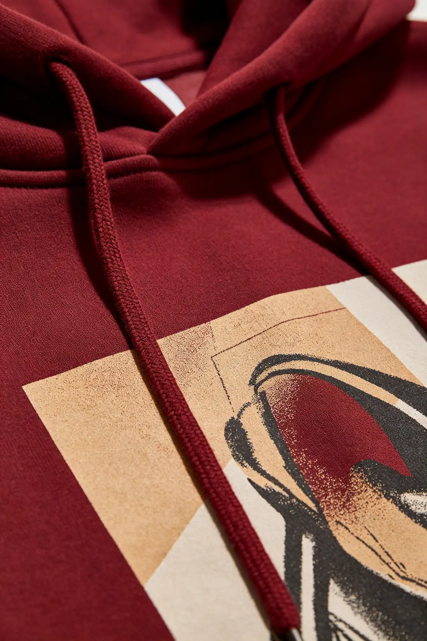 Maroon Graphic Print Hoodie - image 6