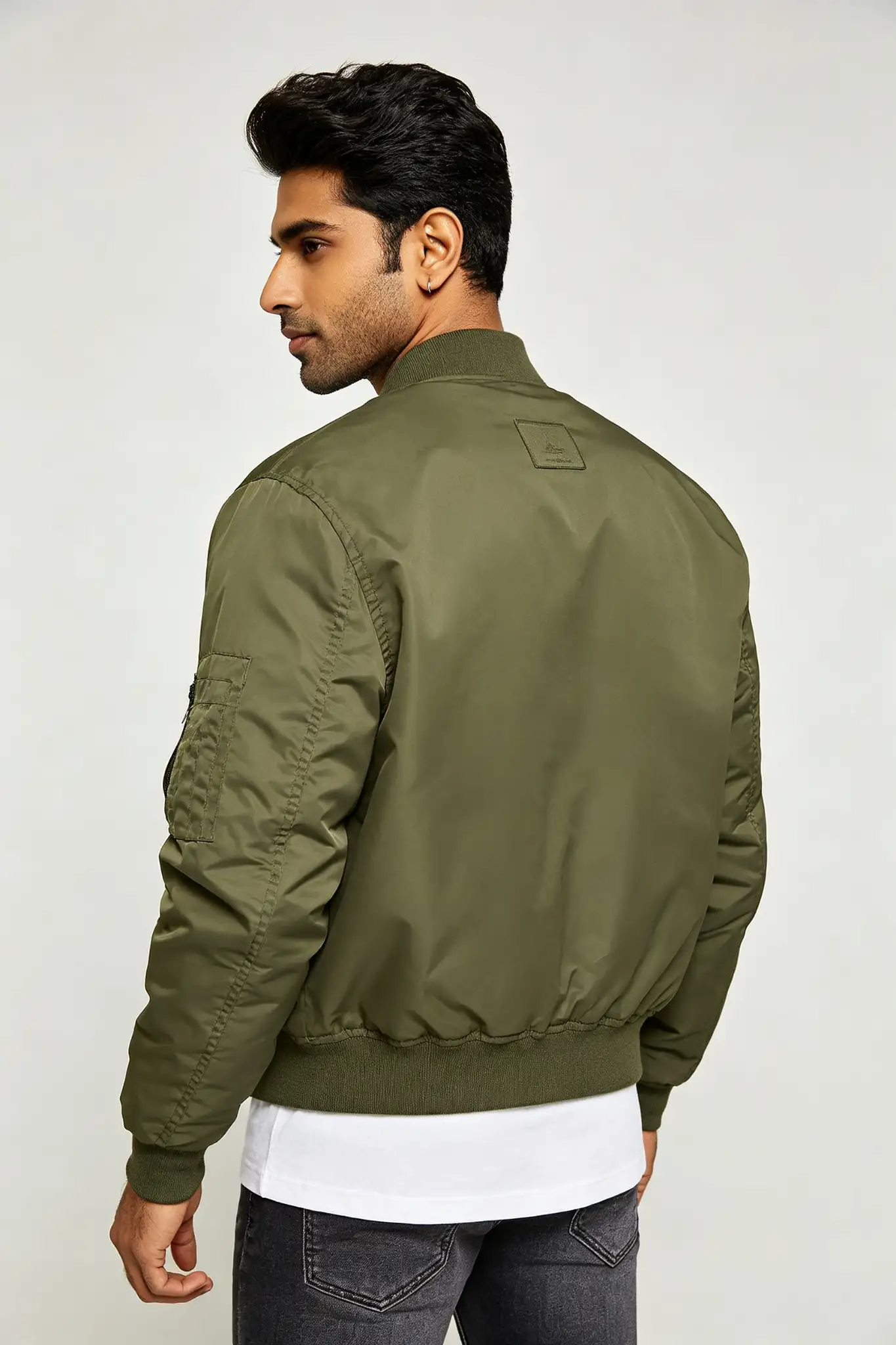 Olive Green Bomber Jacket - Casual - image 4