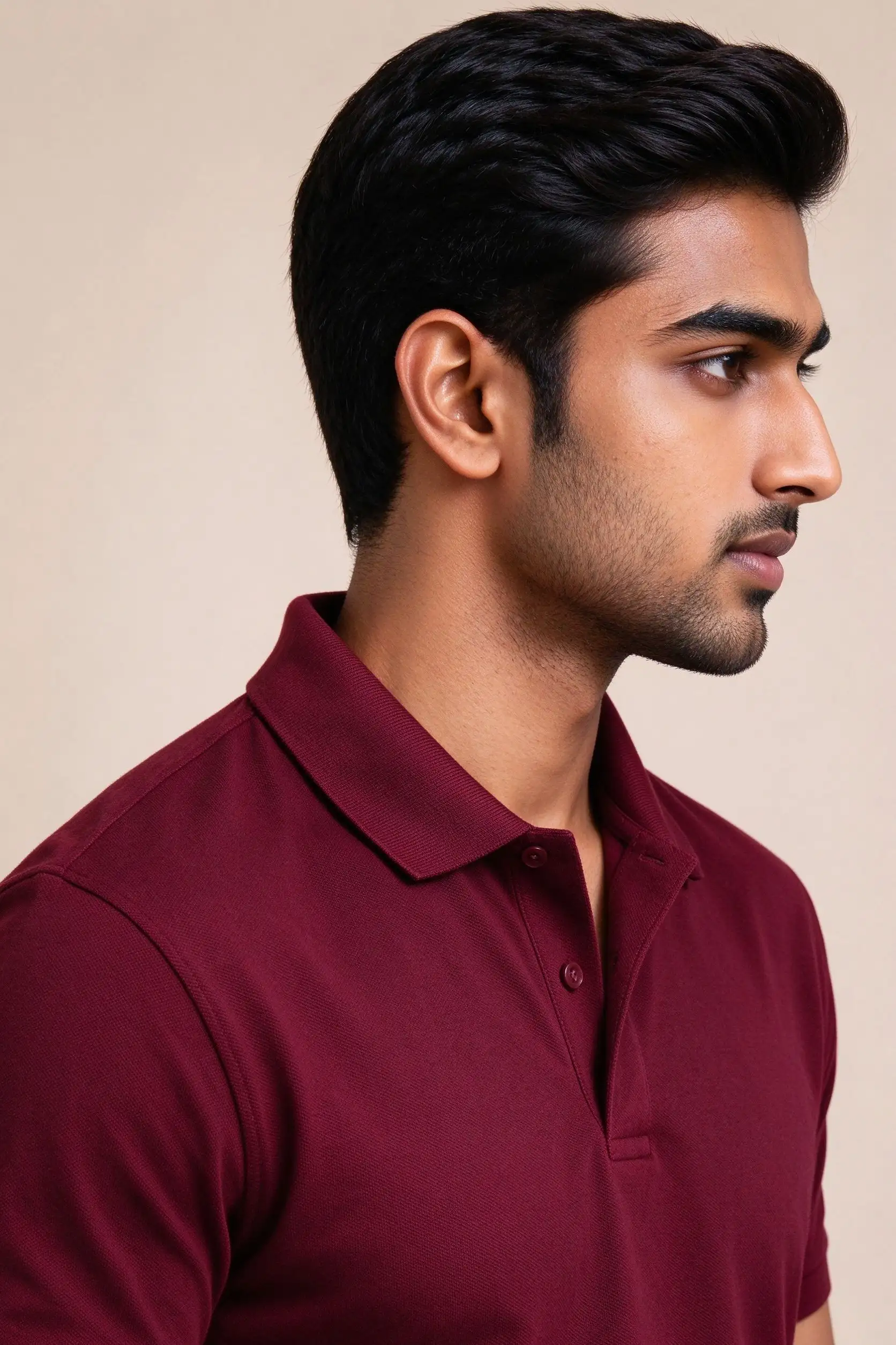 Maroon Solid Polo Shirt - Festive - image 3