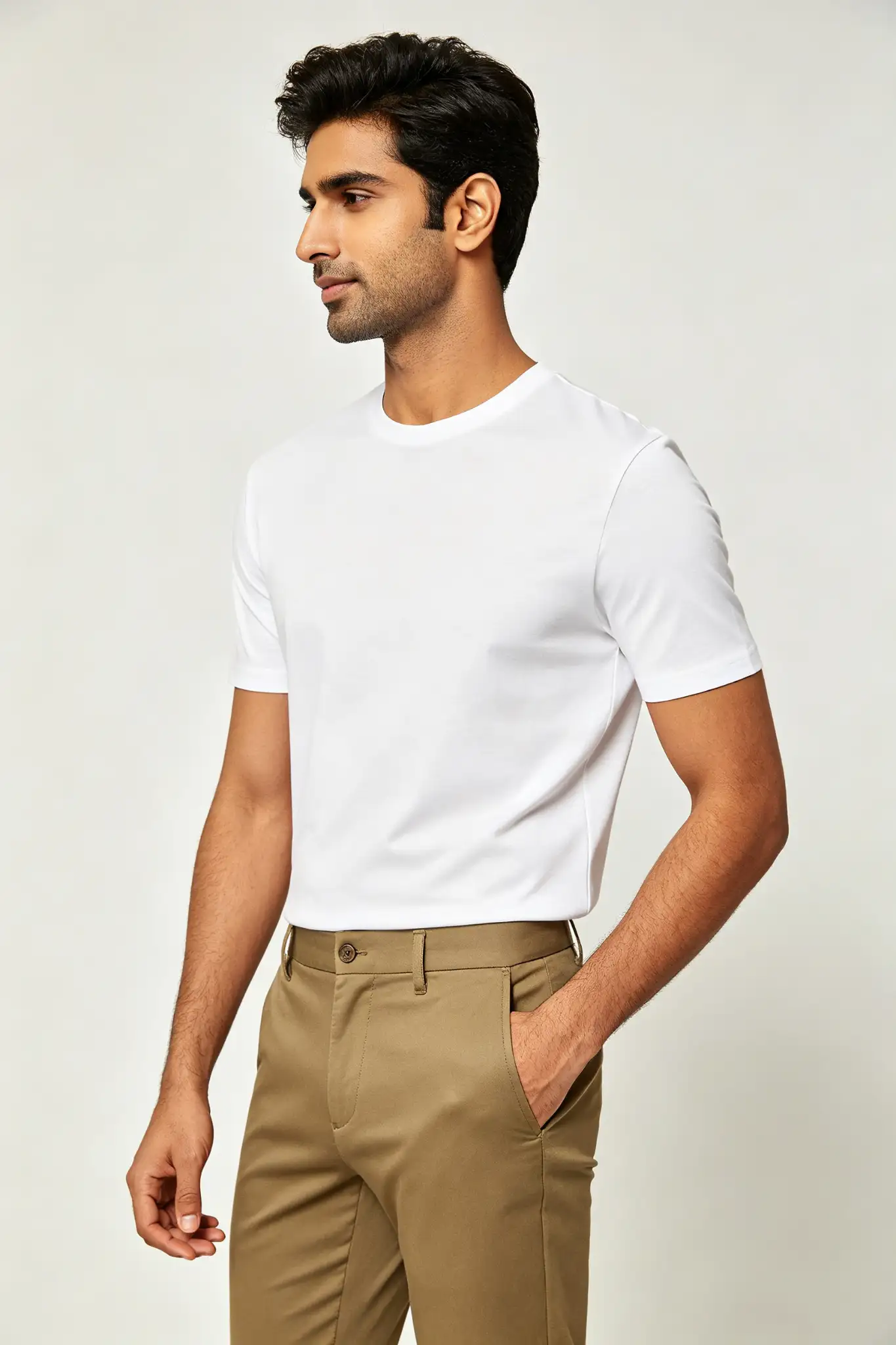 Khaki Slim Fit Chinos - image 3