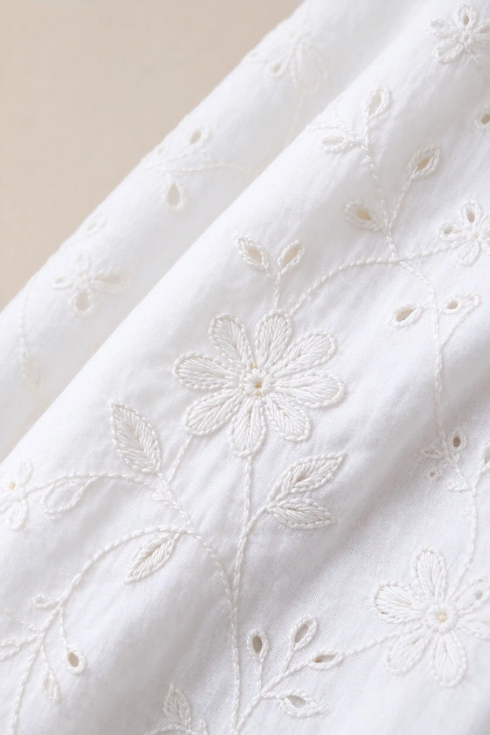 Chikankari Cotton Suit - White - image 6