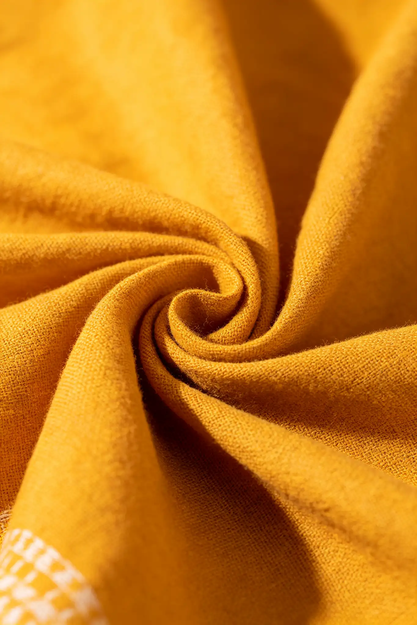 Turmeric Yellow Pure Cotton Lungi - image 5