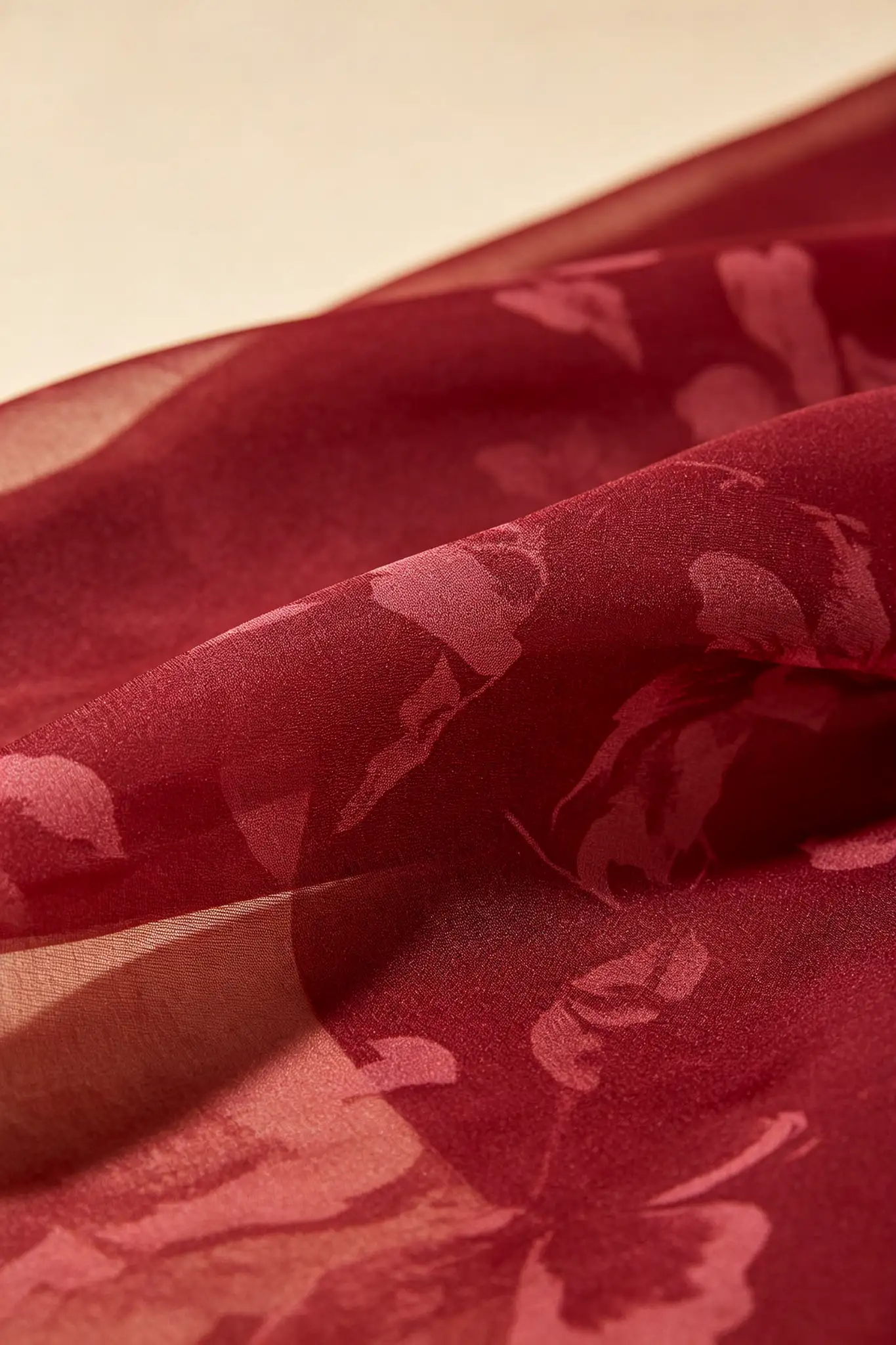 Georgette Printed Saree - Maroon - image 5