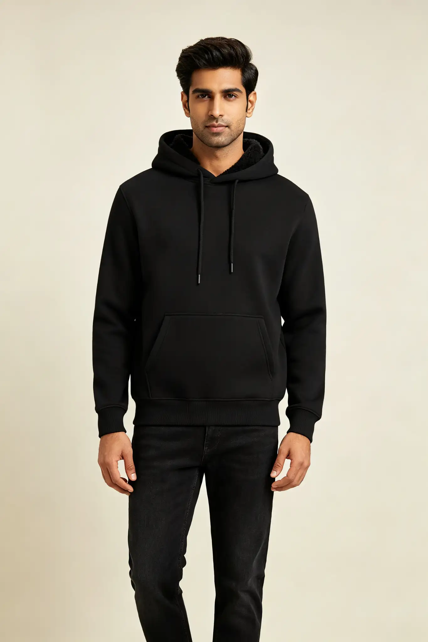 Black Pullover Hoodie - Fleece - image 3