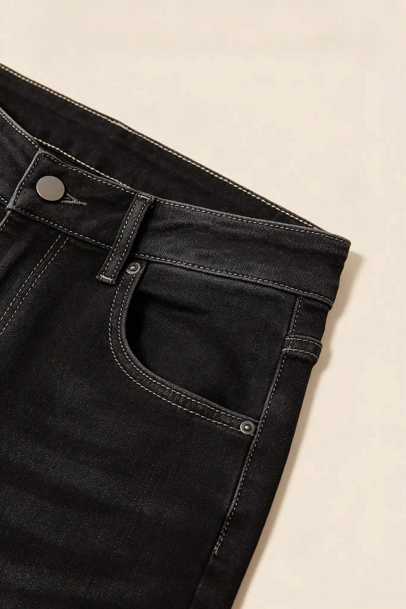 Black Straight Fit Jeans - Washed - image 6