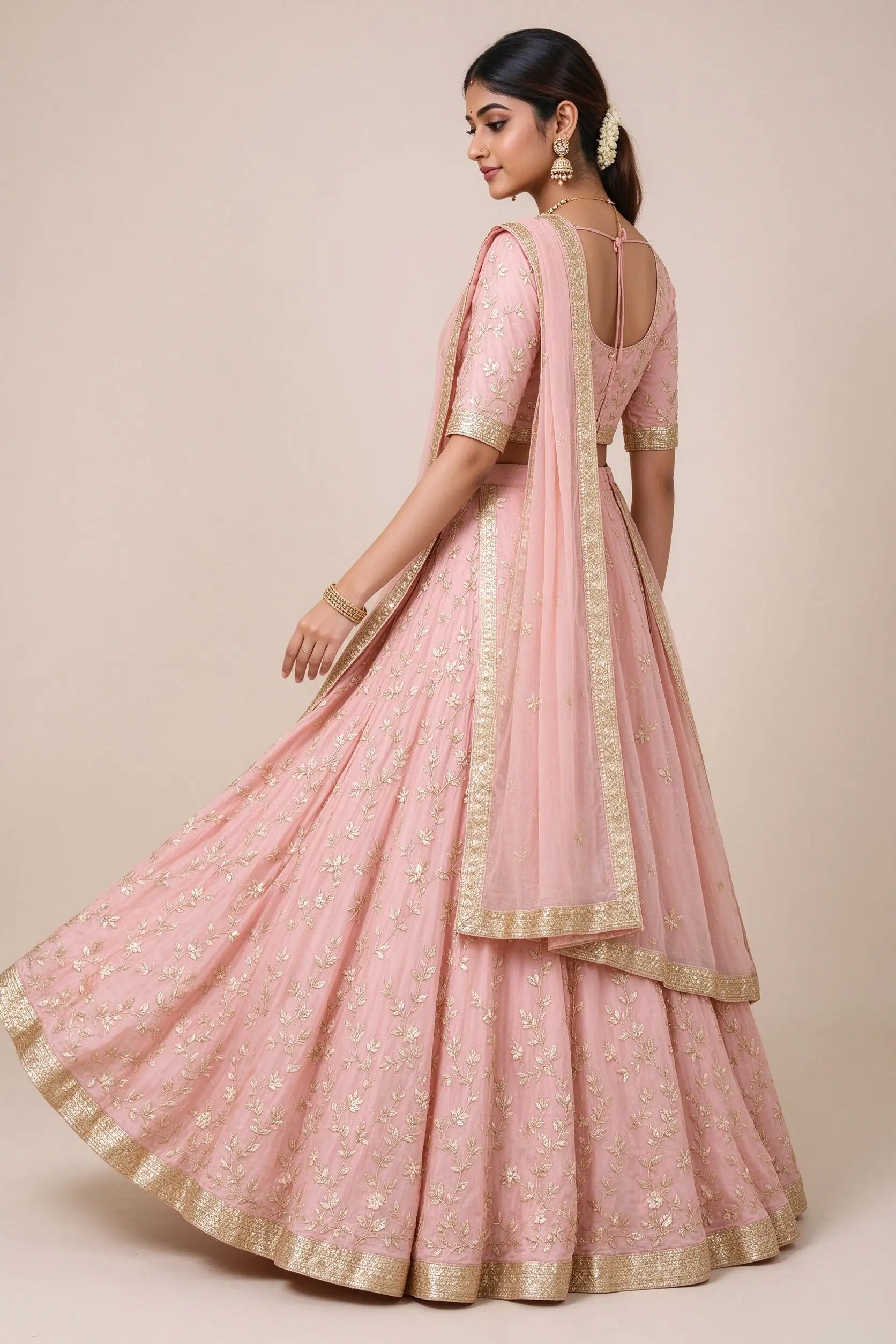 Pink & Gold Lehenga - Wedding Guest - image 3