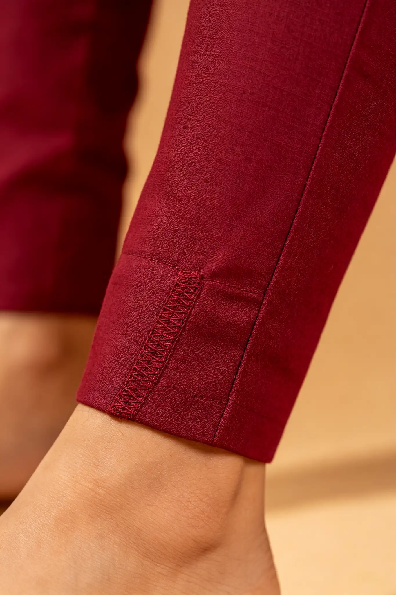 Maroon Churidar - Cotton - image 6
