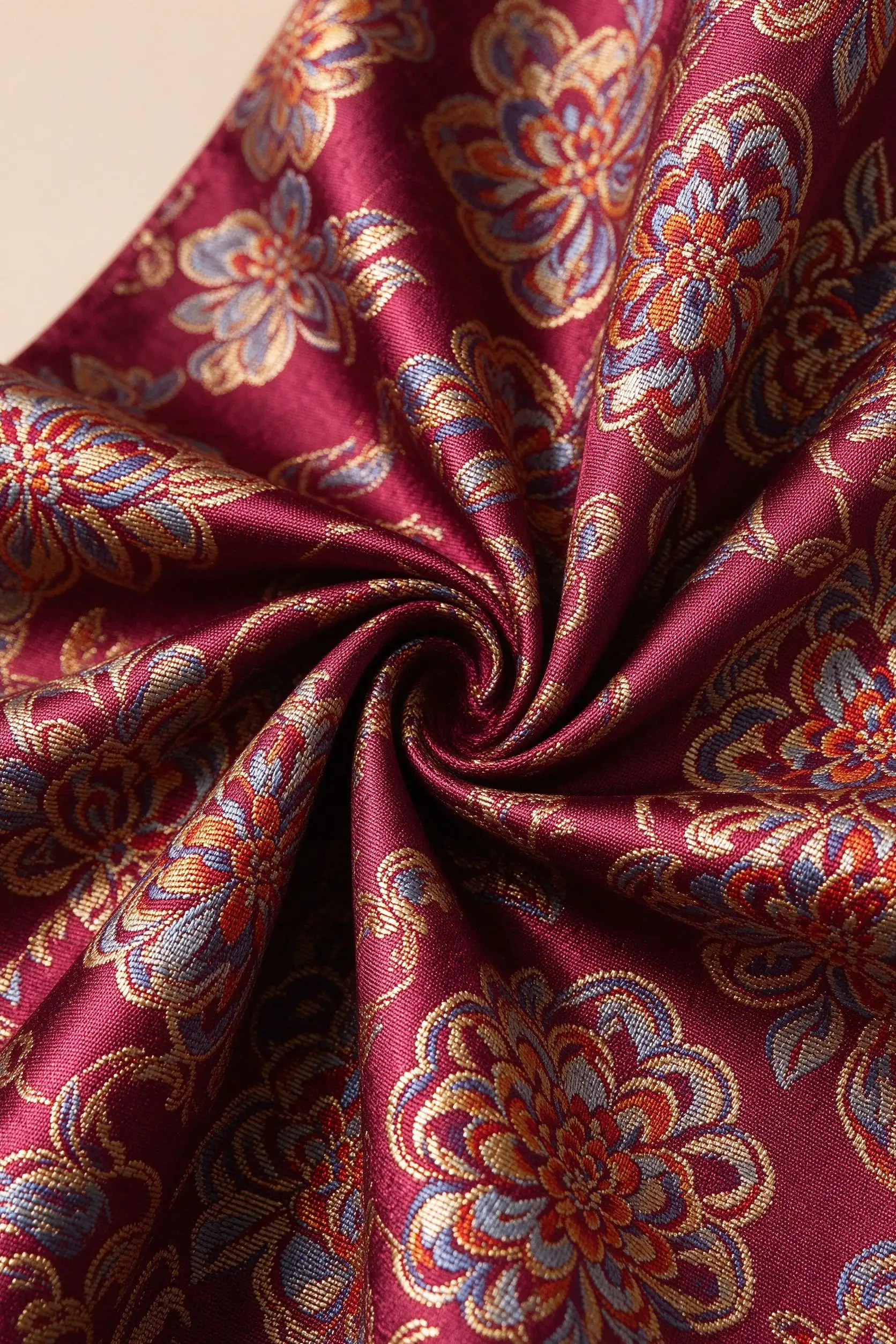 Maroon Brocade Silk Sherwani - Festive - image 5