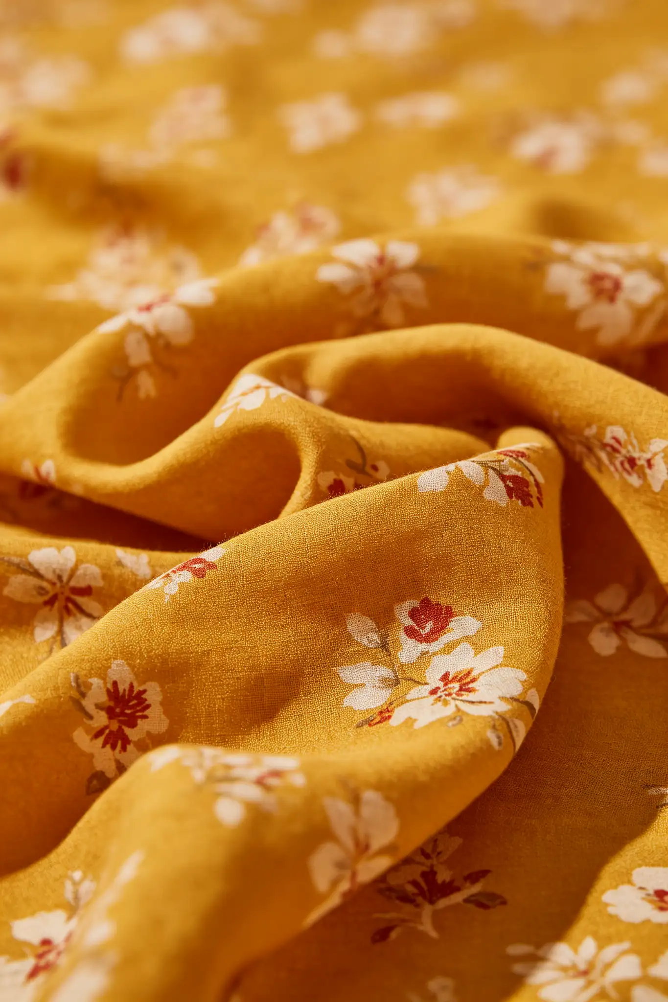 Cotton Silk Printed Dupatta - Mustard - image 5