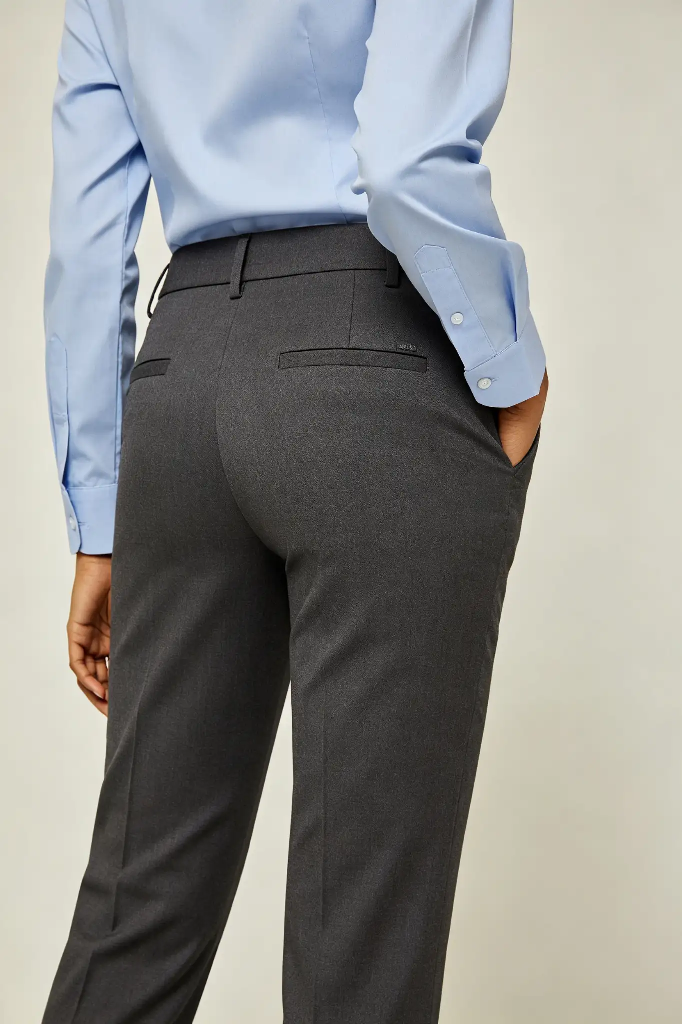Grey Formal Trousers - Slim Fit - image 4