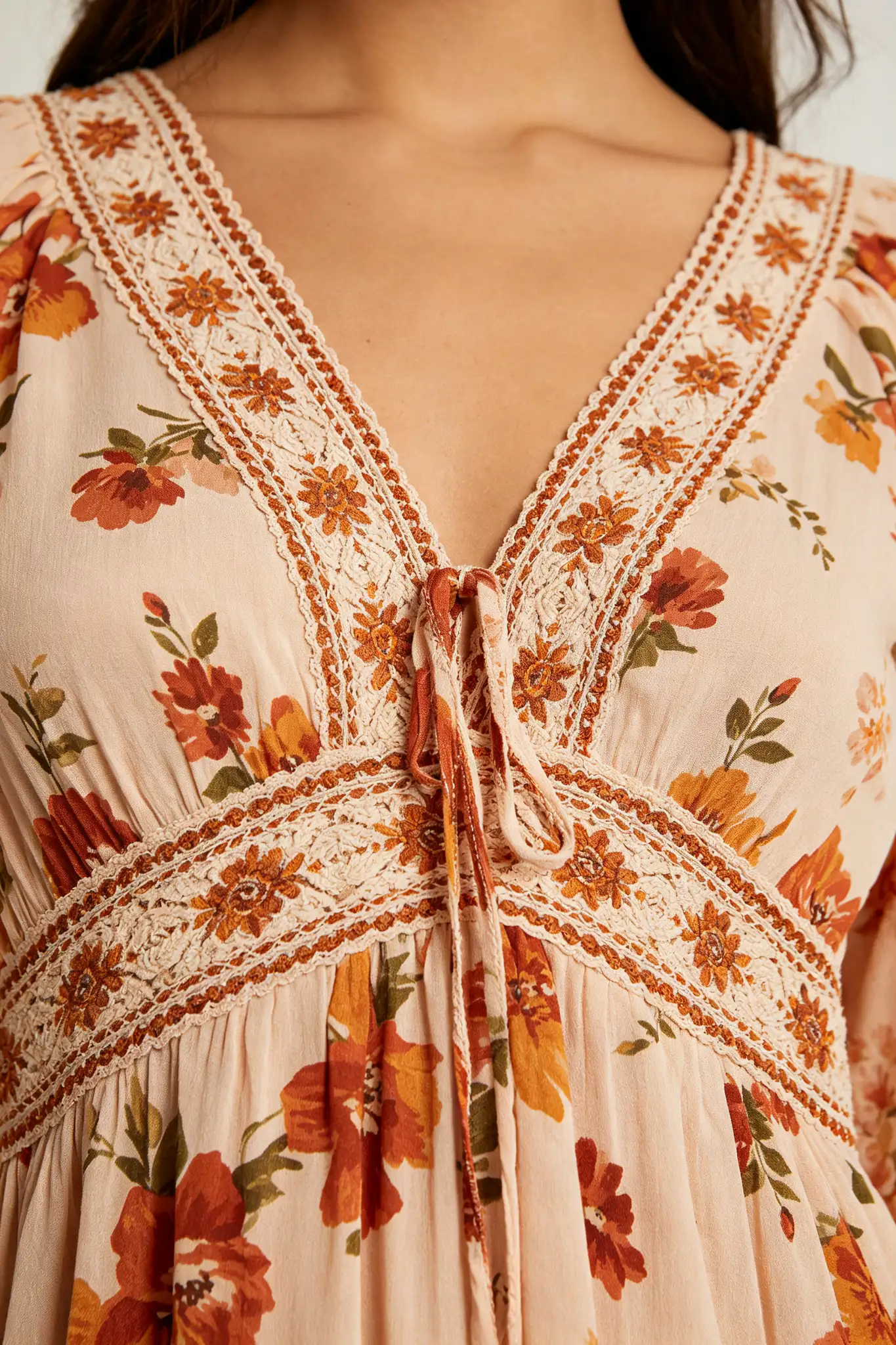 Printed Maxi Dress - Boho - image 6