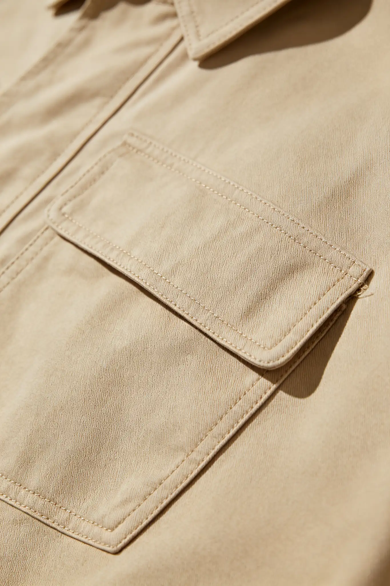 Beige Cotton Utility Jacket - image 5