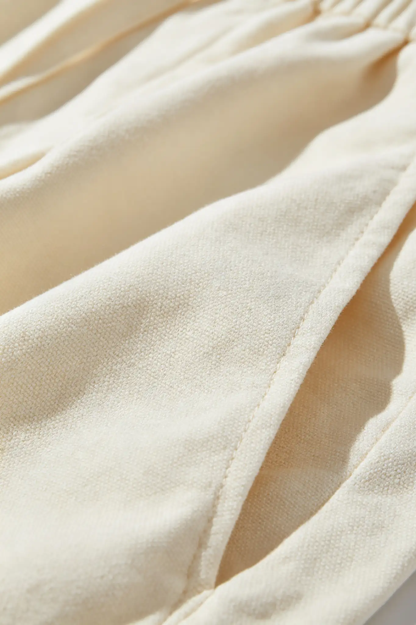Cream Cotton Casual Pants - image 5