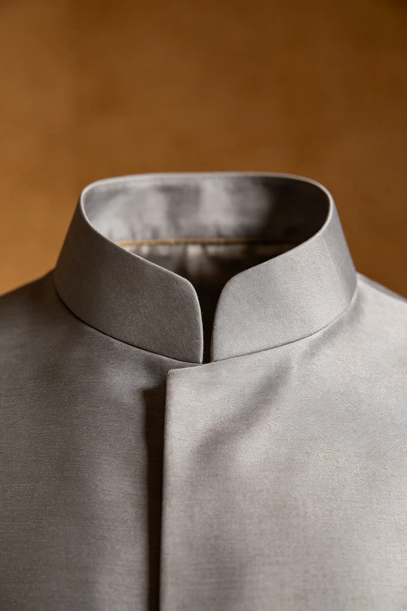 Grey Modern Silk Sherwani - Indo-Western - image 6
