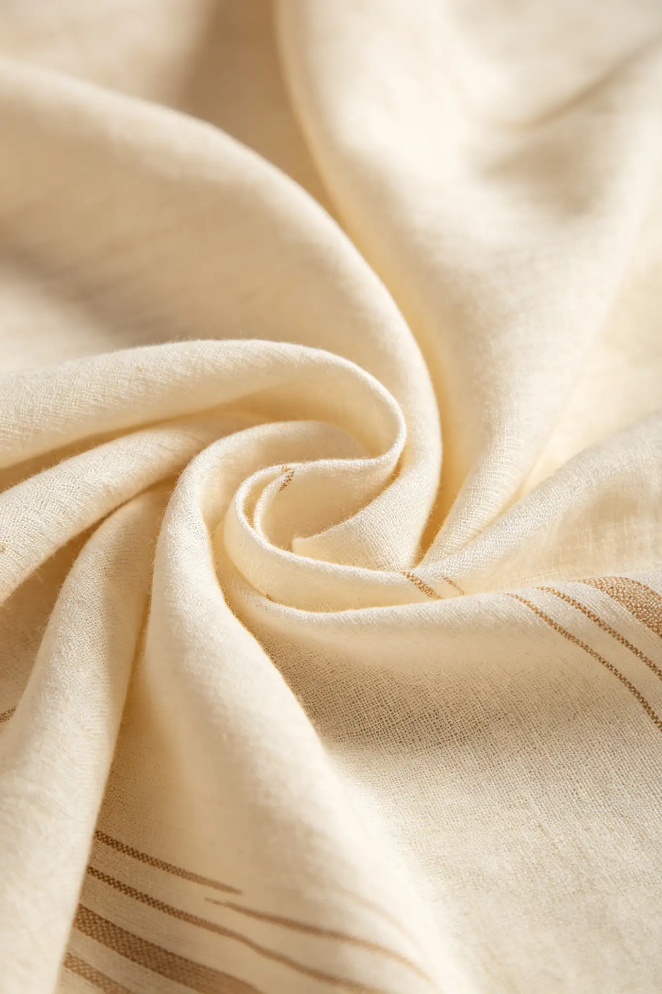Off-White Linen Saree - Formal - image 6