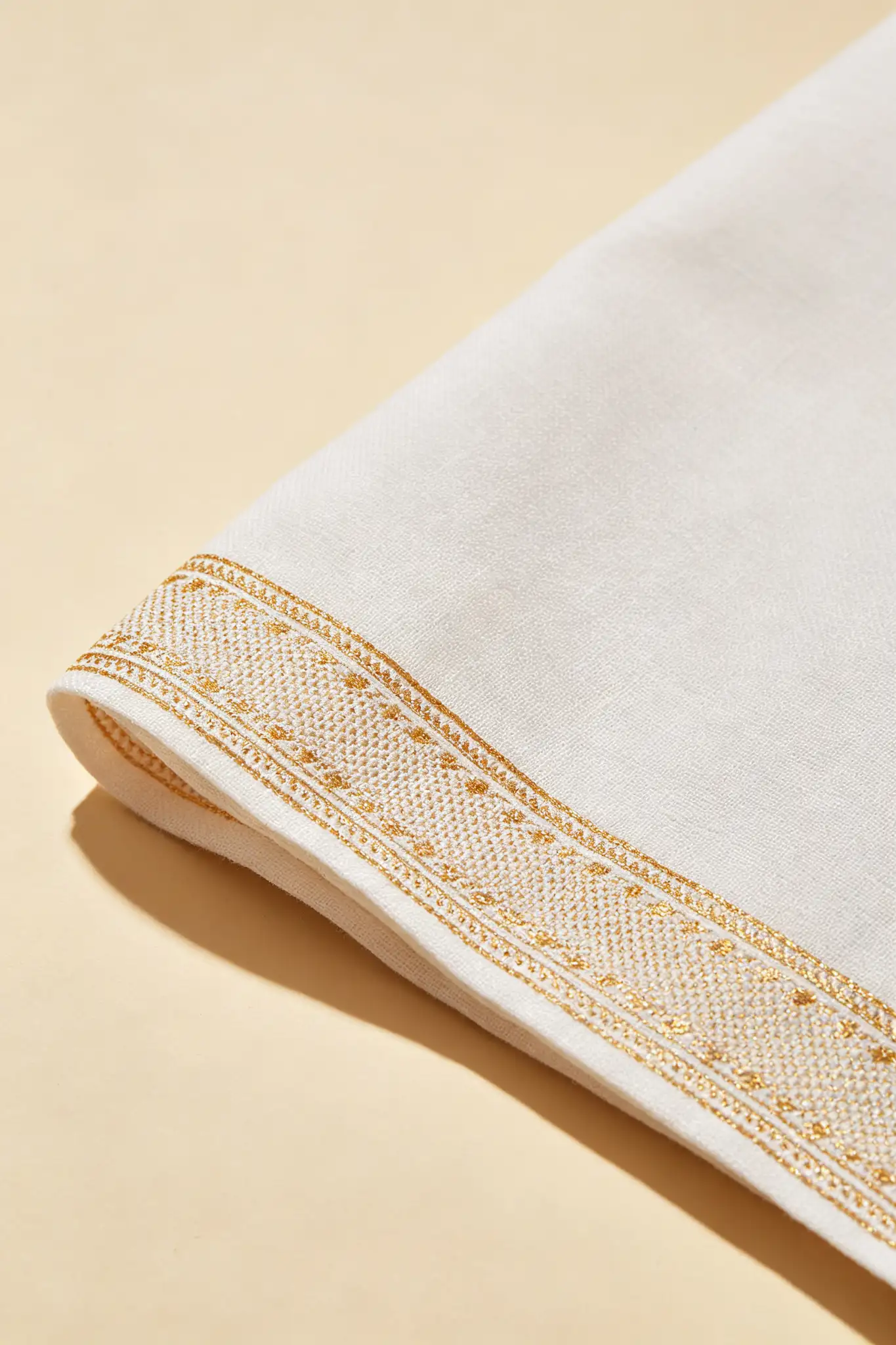 White Dhoti with Golden Border - Traditional - image 5