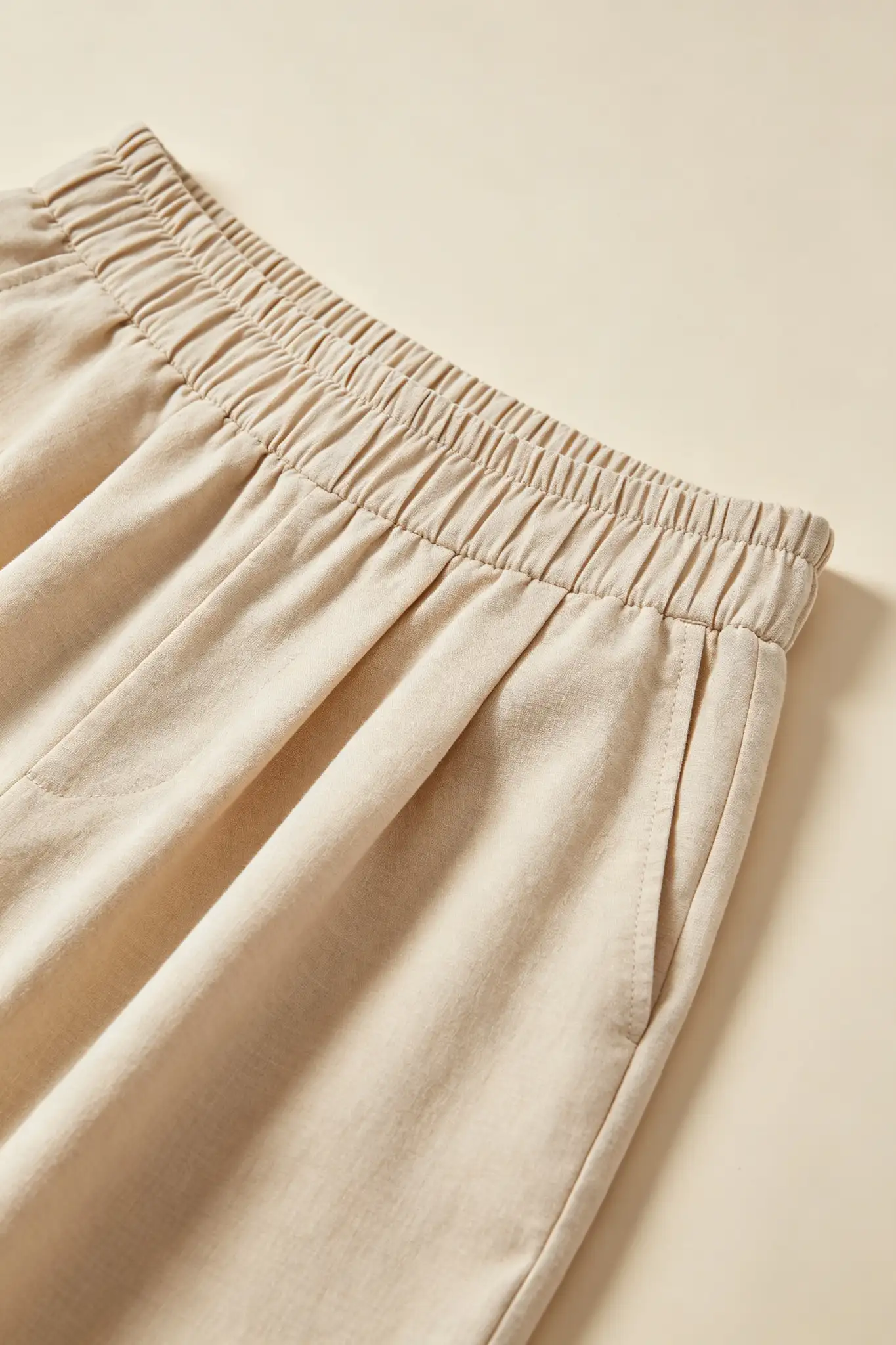 Beige Palazzo Pants - Cotton - image 6