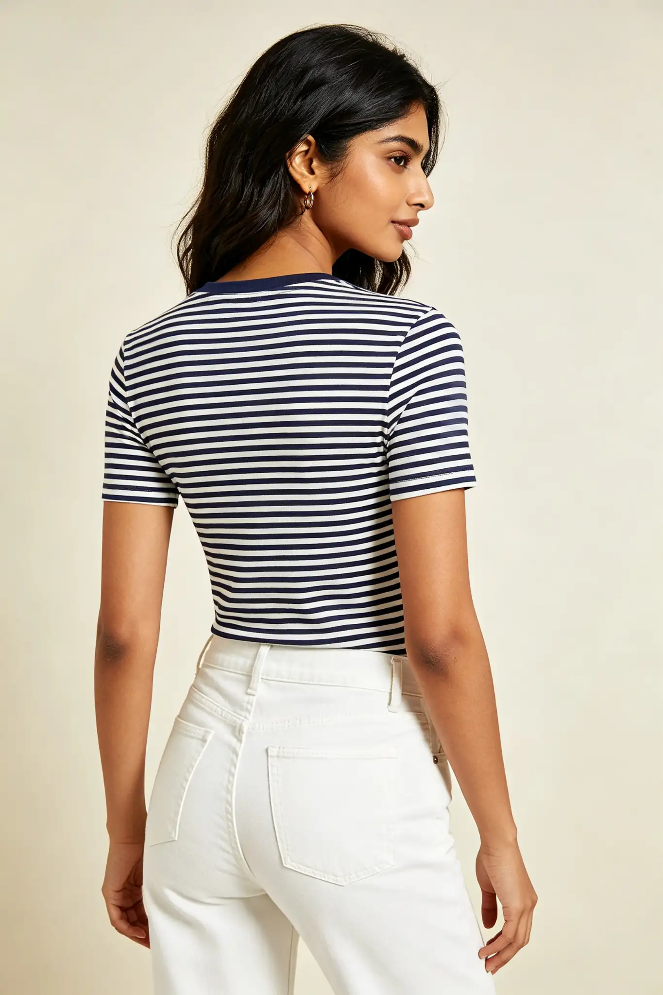 Striped Top - Navy & White - image 4