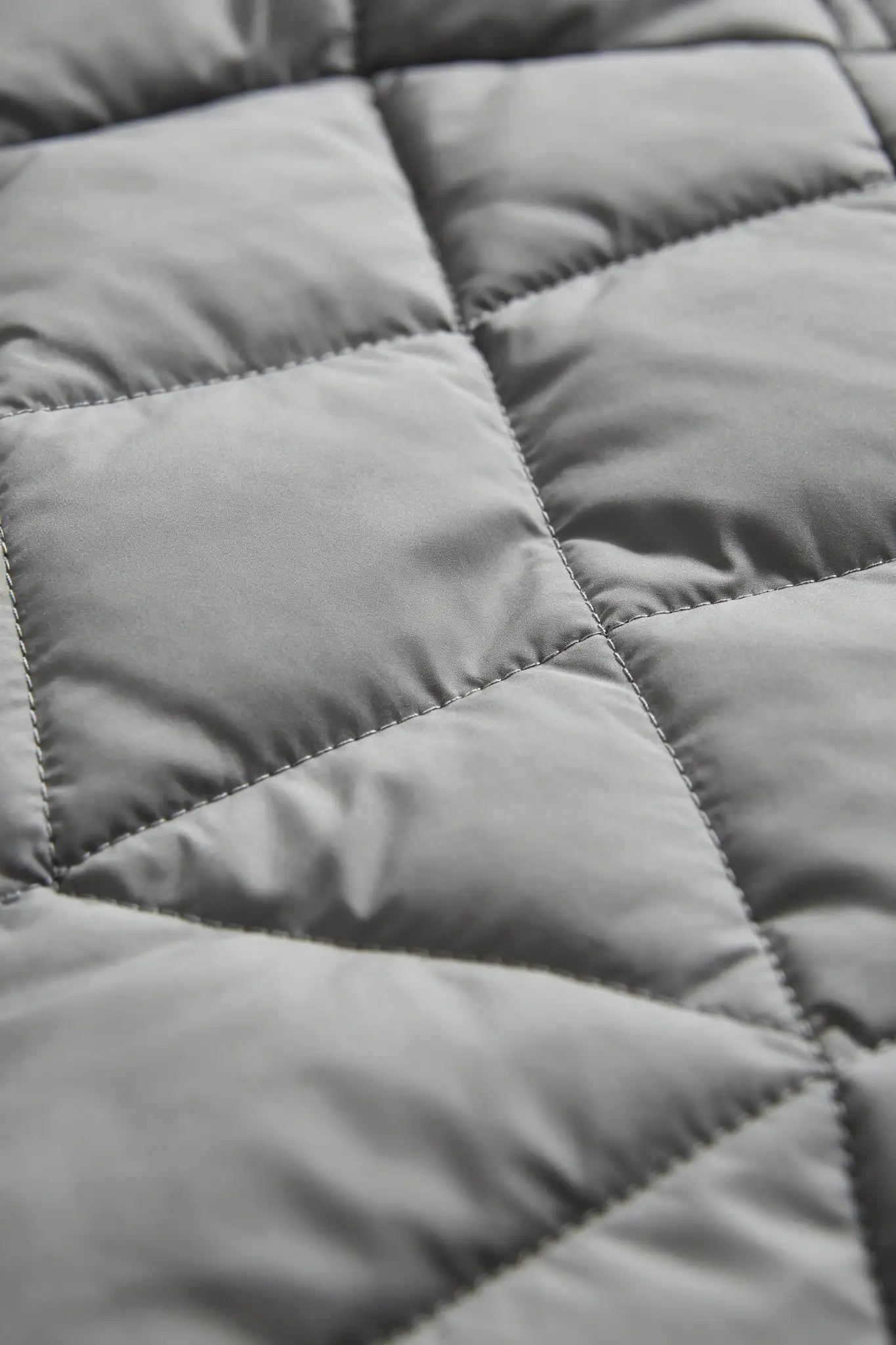 Grey Quilted Puffer Jacket - Winter - image 5