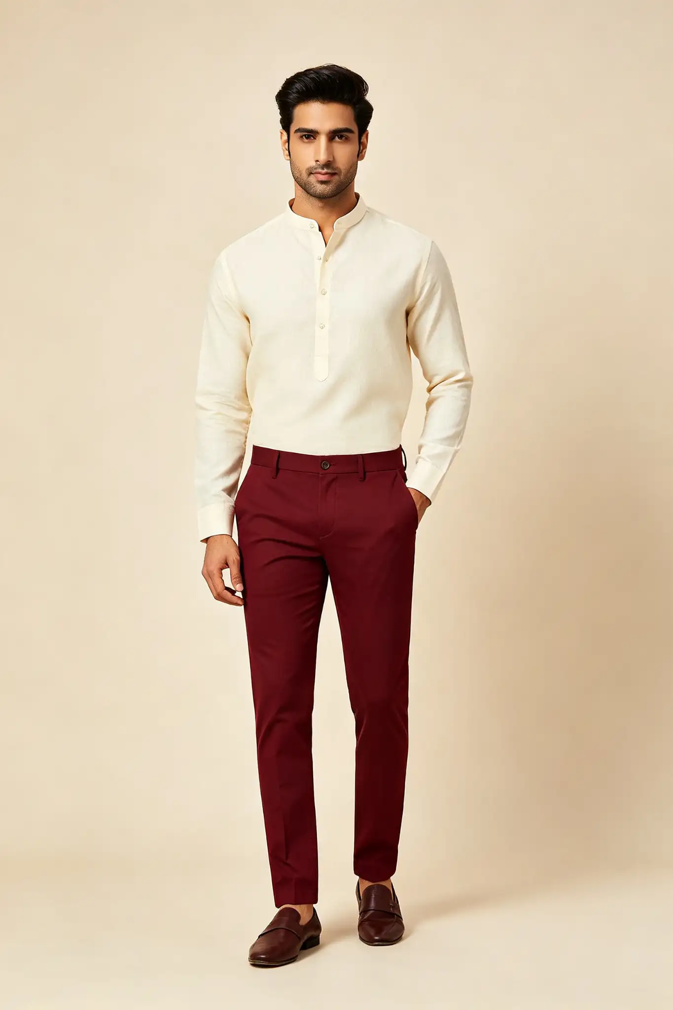 Maroon Chinos - Festive - image 2