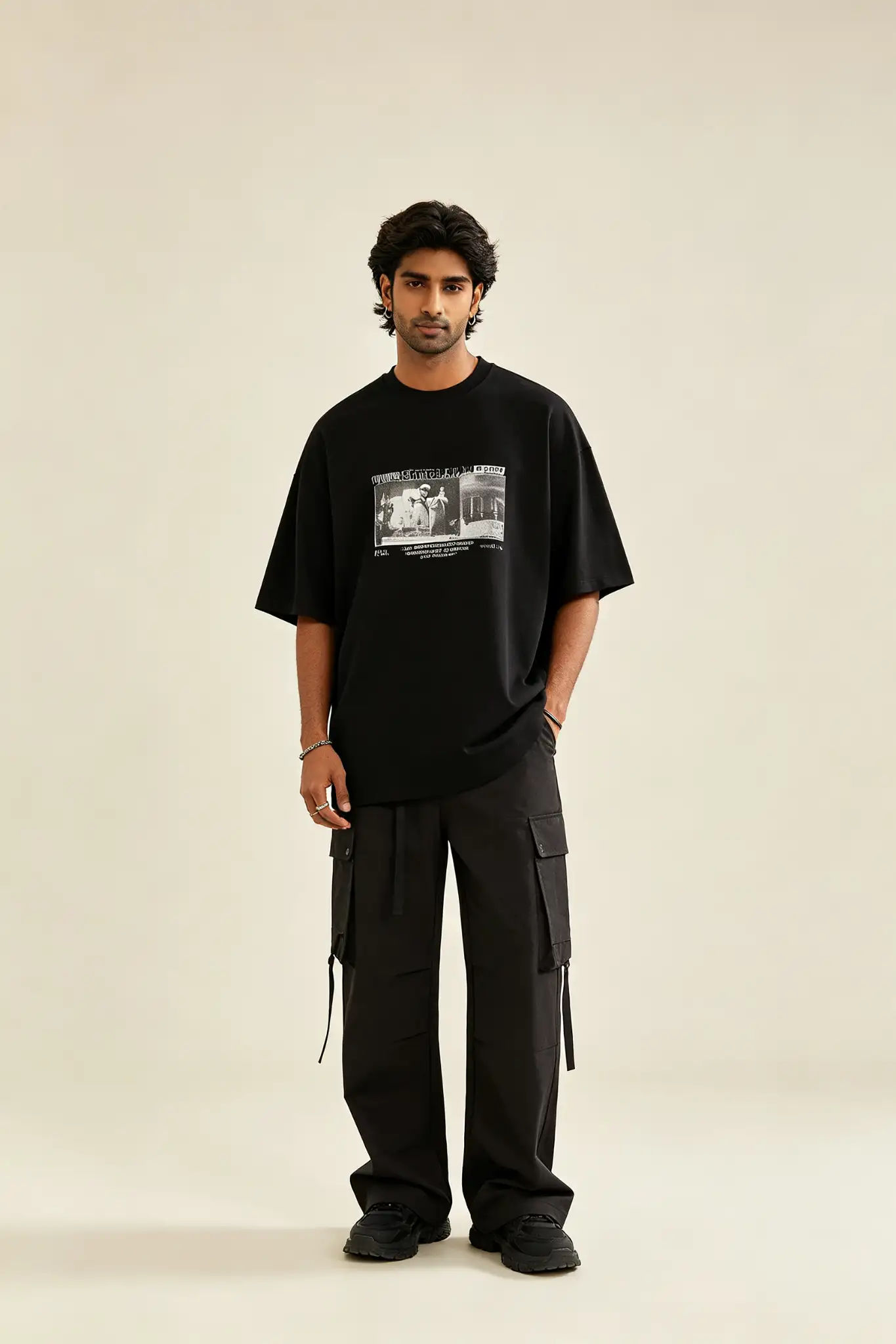 Oversized Graphic T-Shirt - Grey - image 2