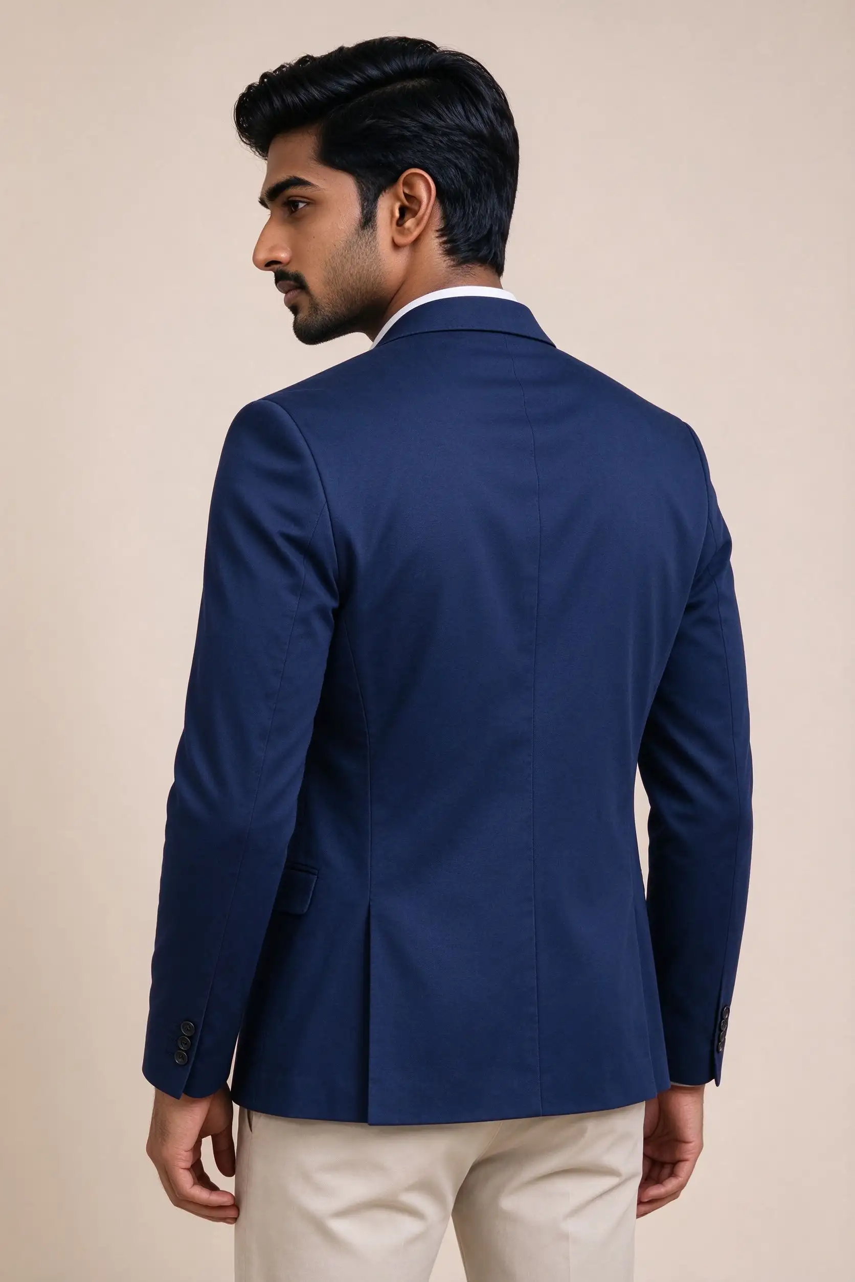 Navy Blue Slim Fit Blazer - Formal - image 4
