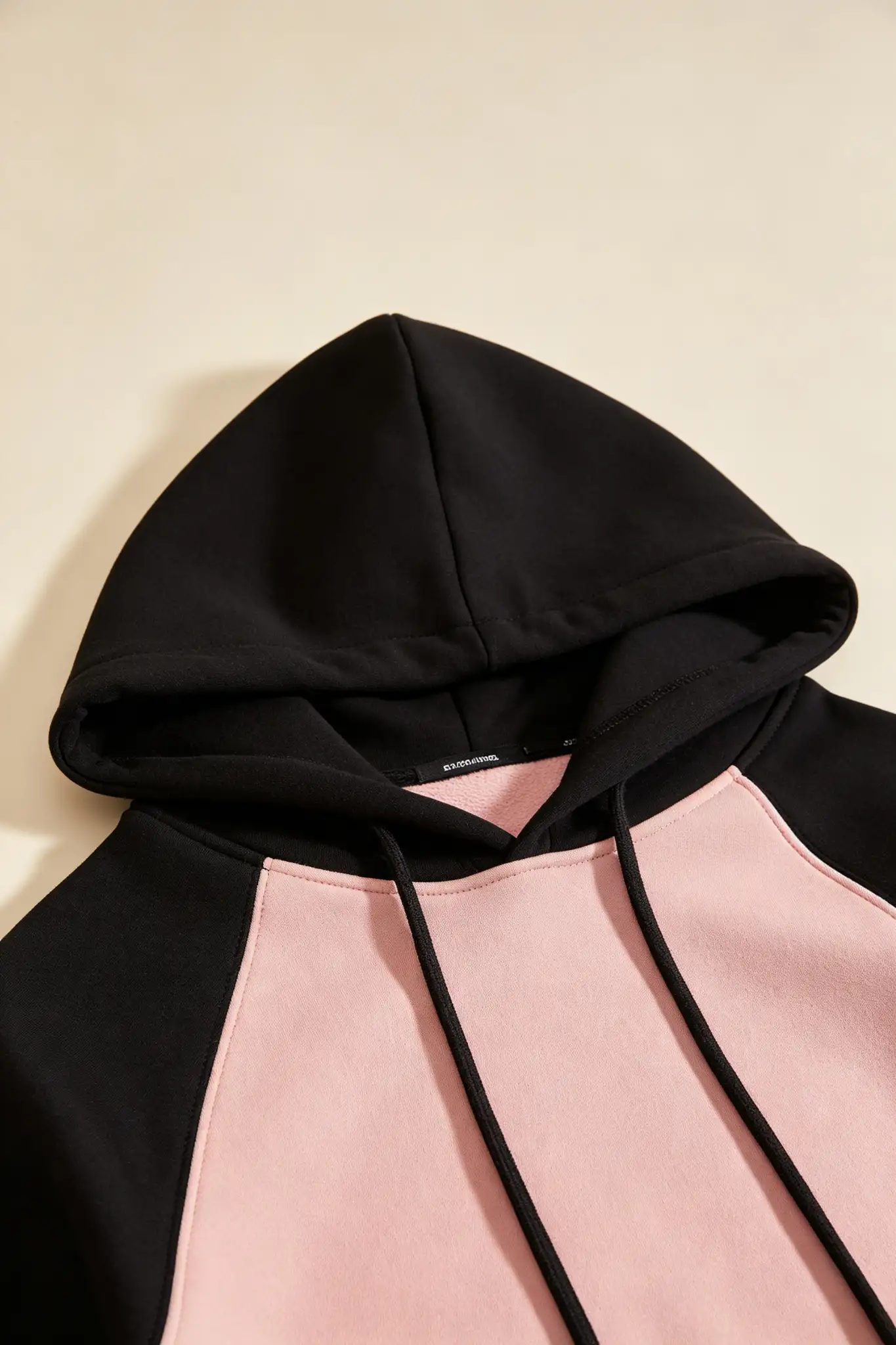 Black & Pink Colourblock Hoodie - image 6