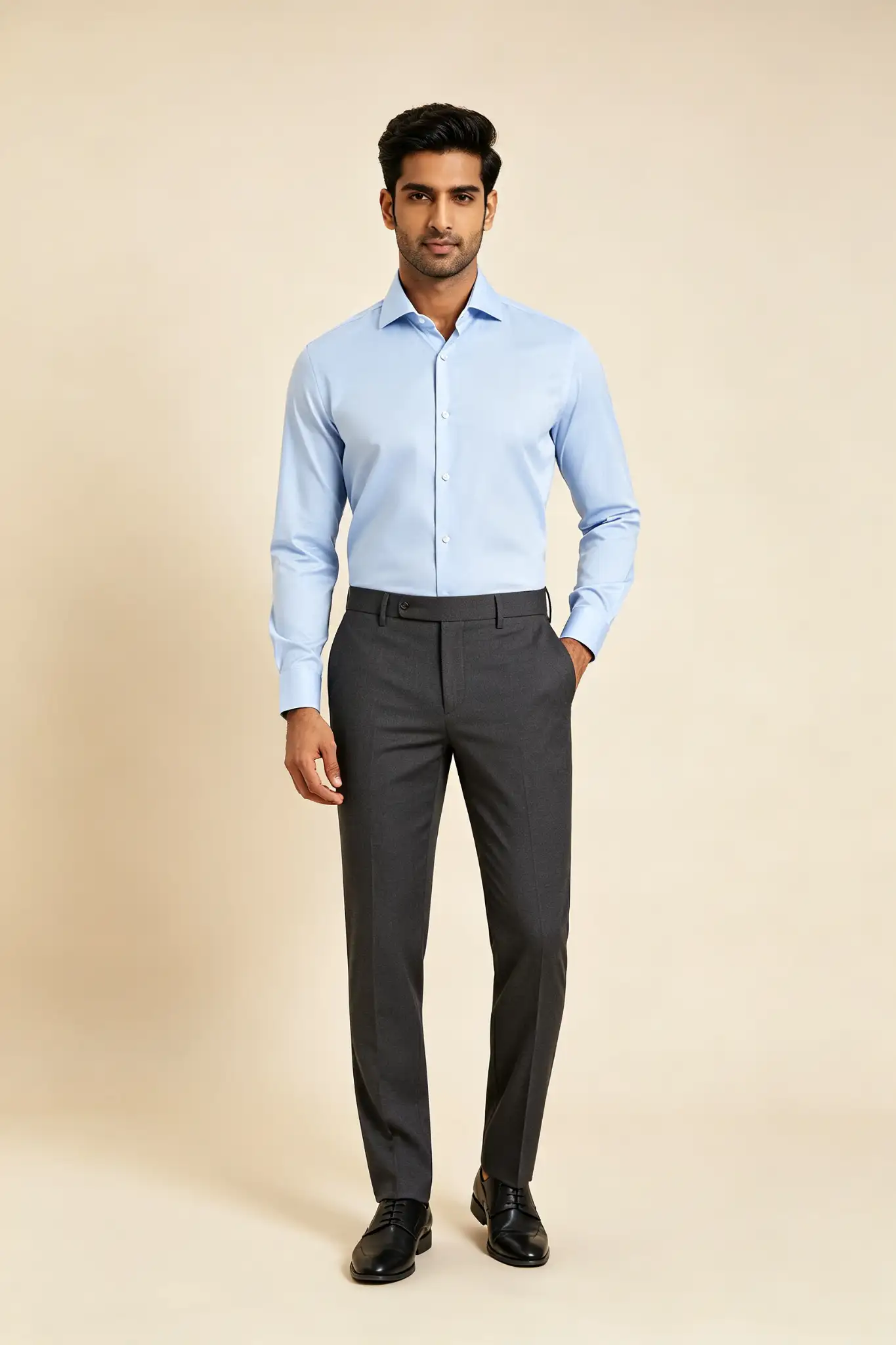 Dark Grey Formal Trousers - Slim Fit - image 2