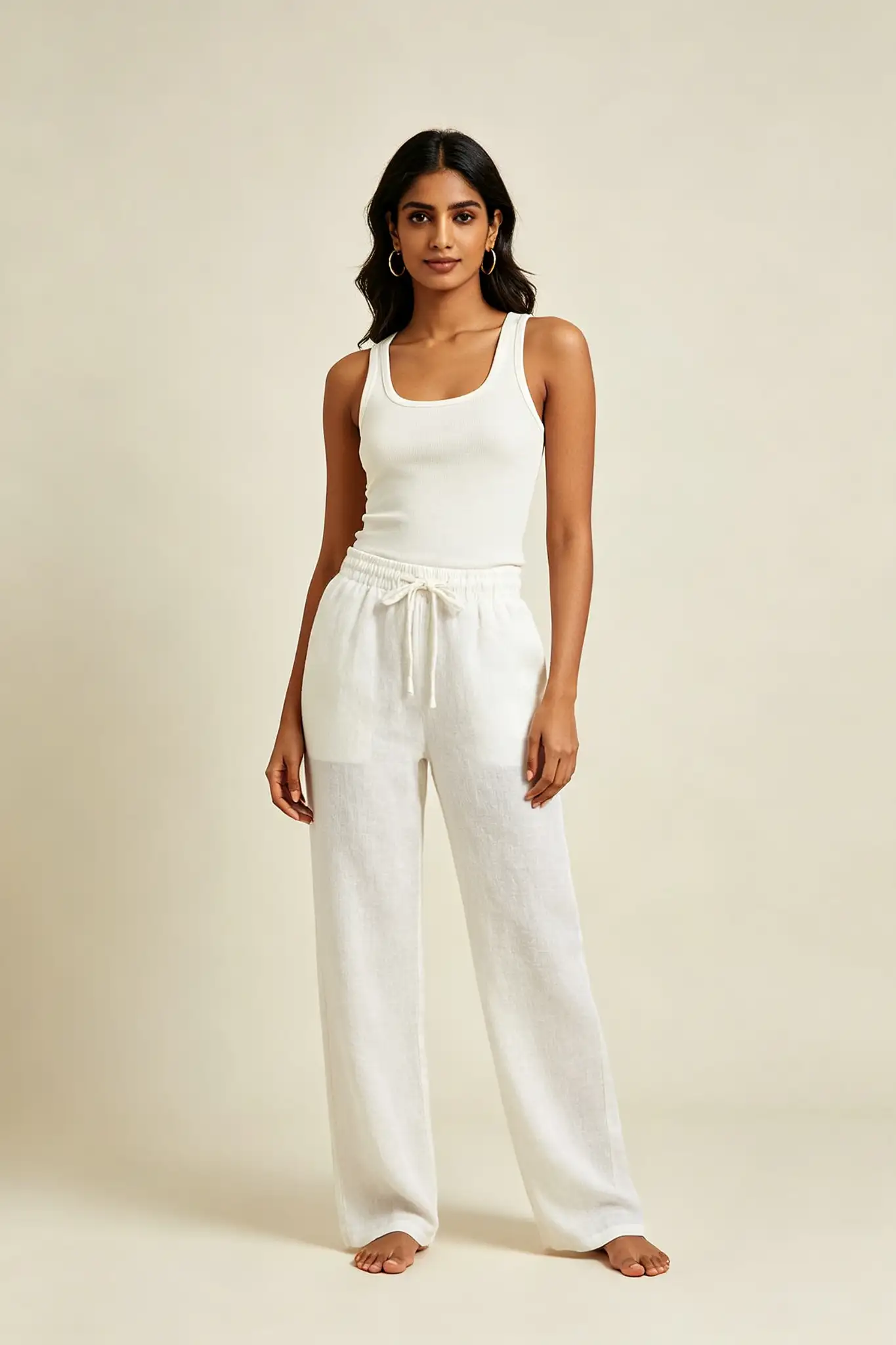 White Linen Pants - Summer - image 2