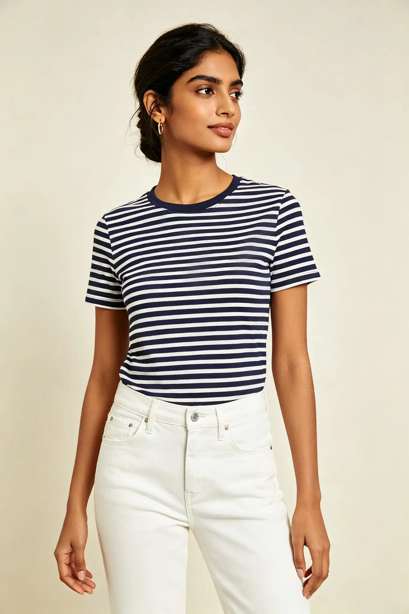 Striped Top - Navy & White - image 3