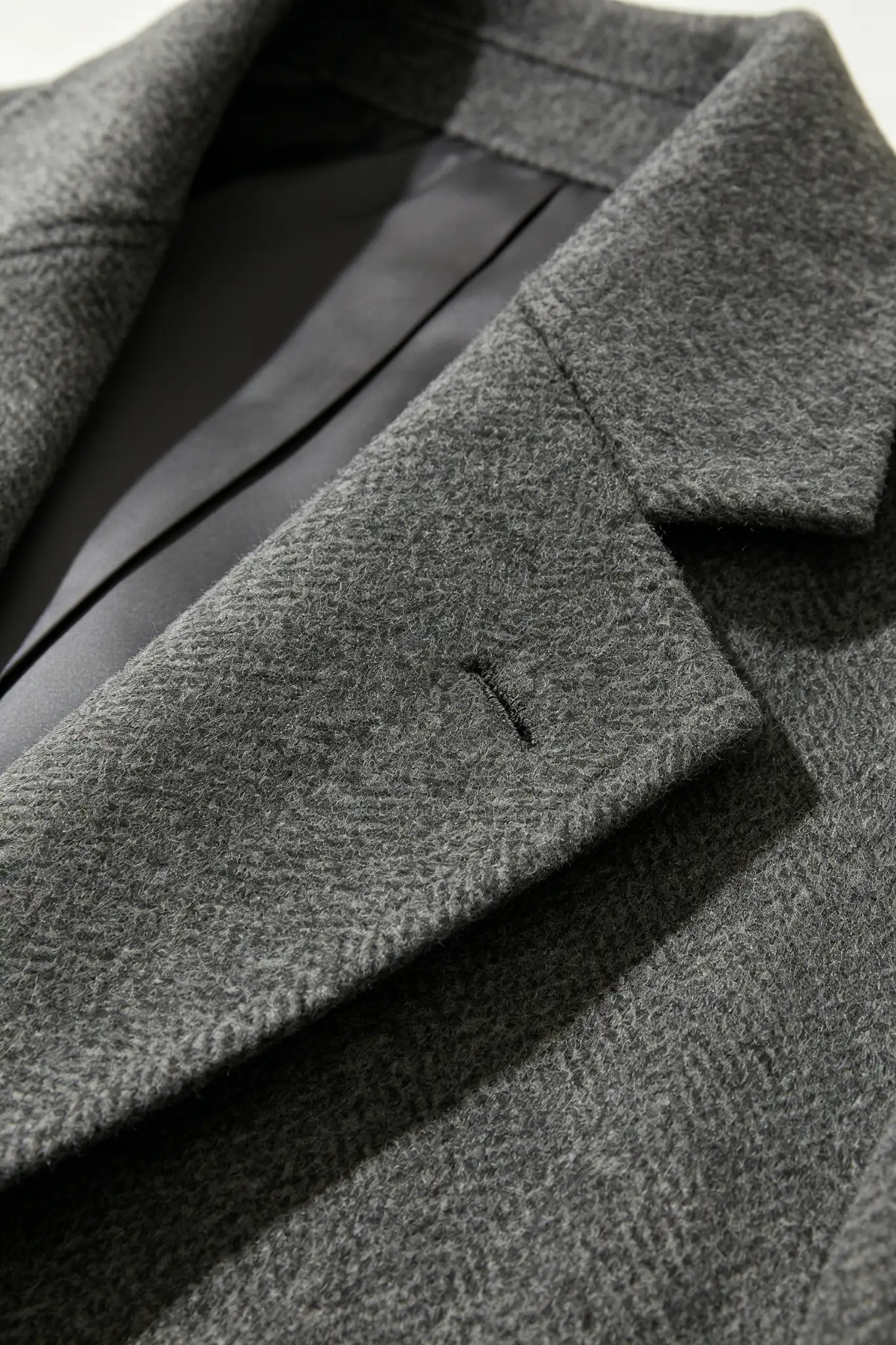 Charcoal Grey Wool Blend Overcoat - image 6