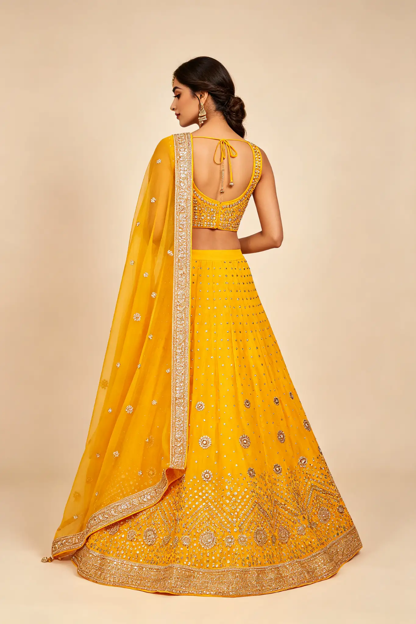 Yellow Lehenga Choli - Haldi - image 4